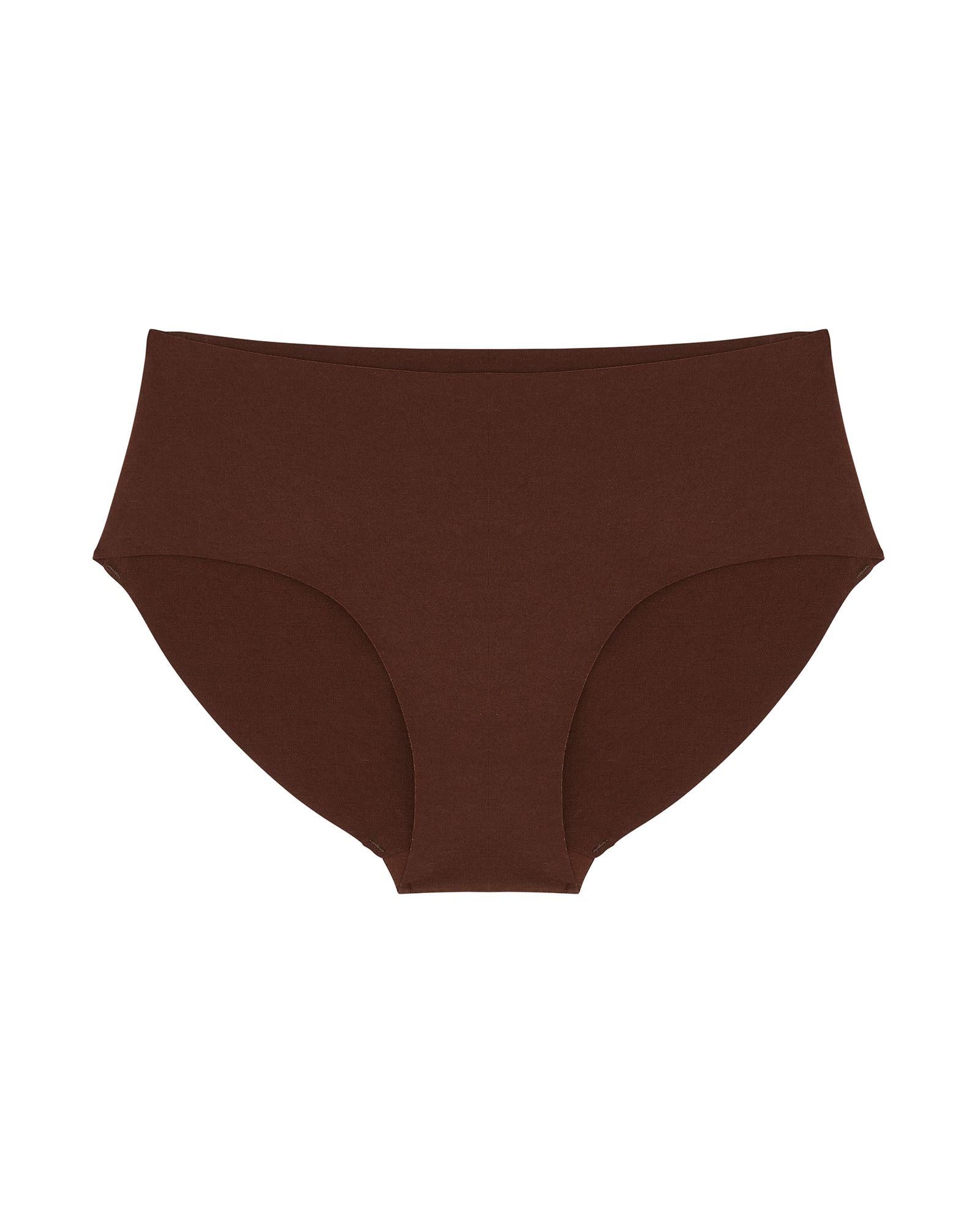Panty Promise Organic Cotton Mid Rise Bikini in brown