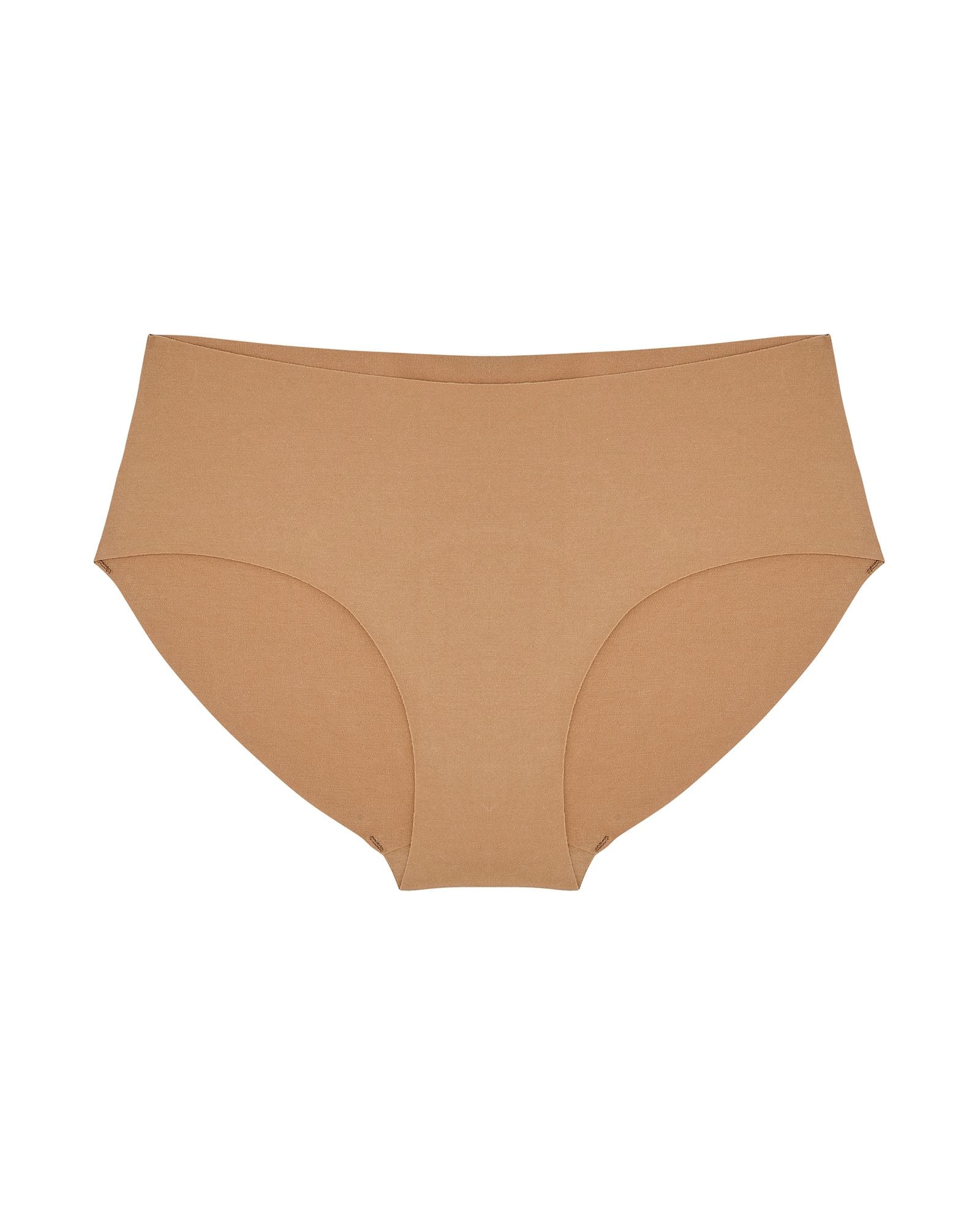 Panty Promise Organic Cotton Mid Rise Bikini in beige