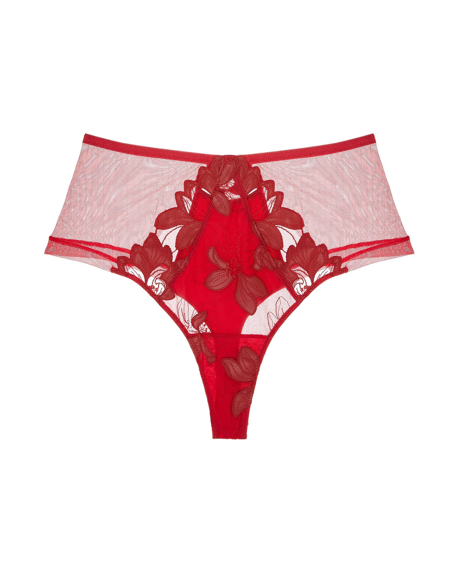 Lise Charmel Glamour Couture High Boyshort in red