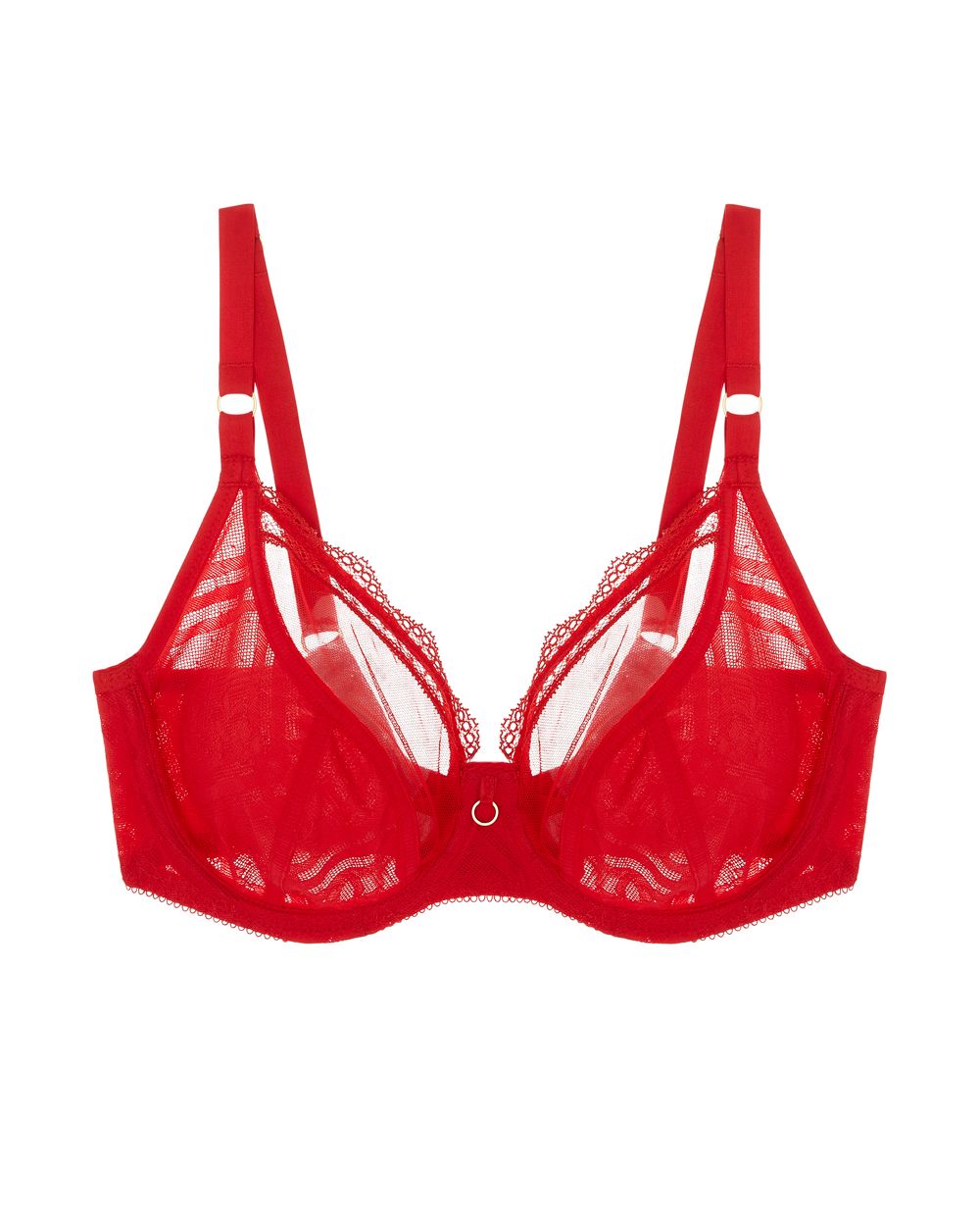Freya Fatale Underwire Plunge Bra in red