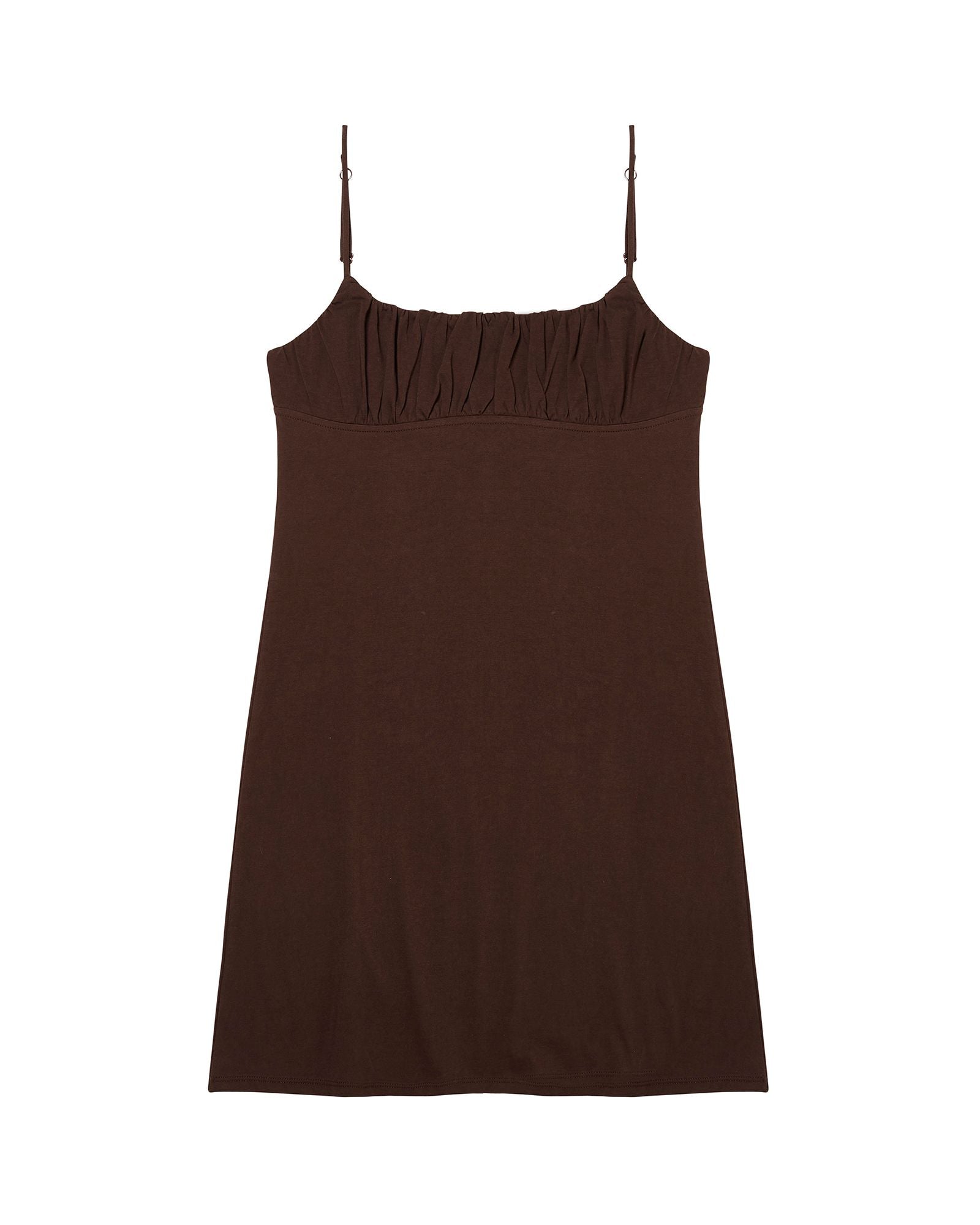 Skin Olivera Organic Pima Cotton Chemise in brown