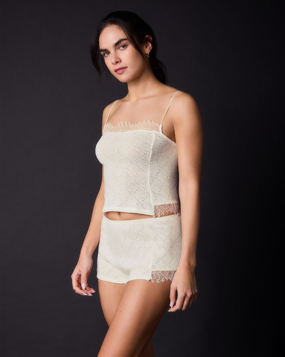 Only Hearts Weekend in Phoenicia Square Neck Cami in white