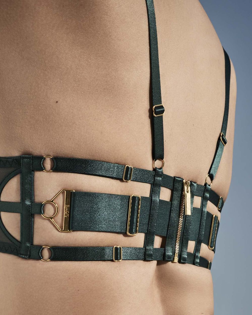 Bordelle Kora Balconette Wire Bra in green