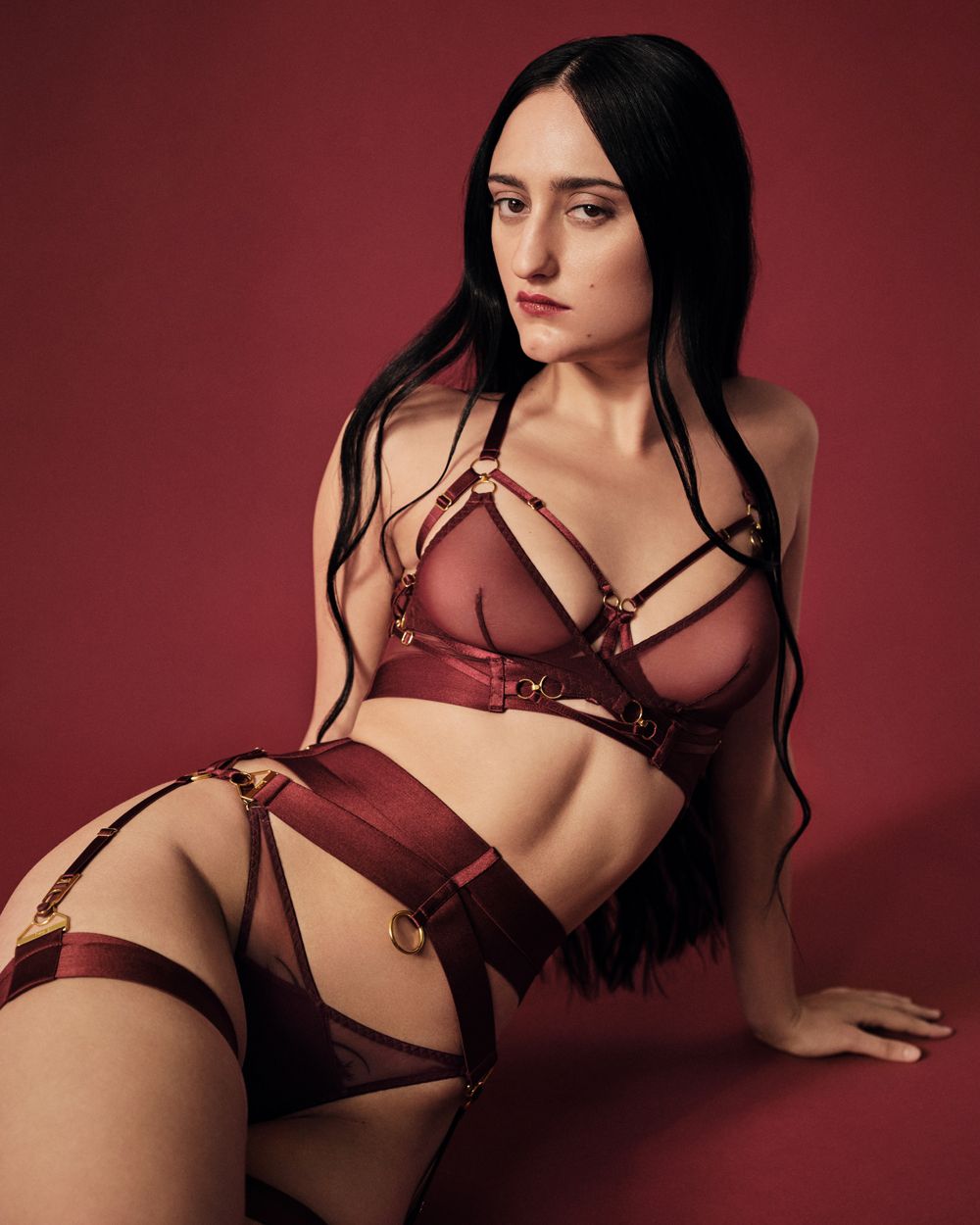 Bordelle Kora Multi-Style Bodice Bra in red