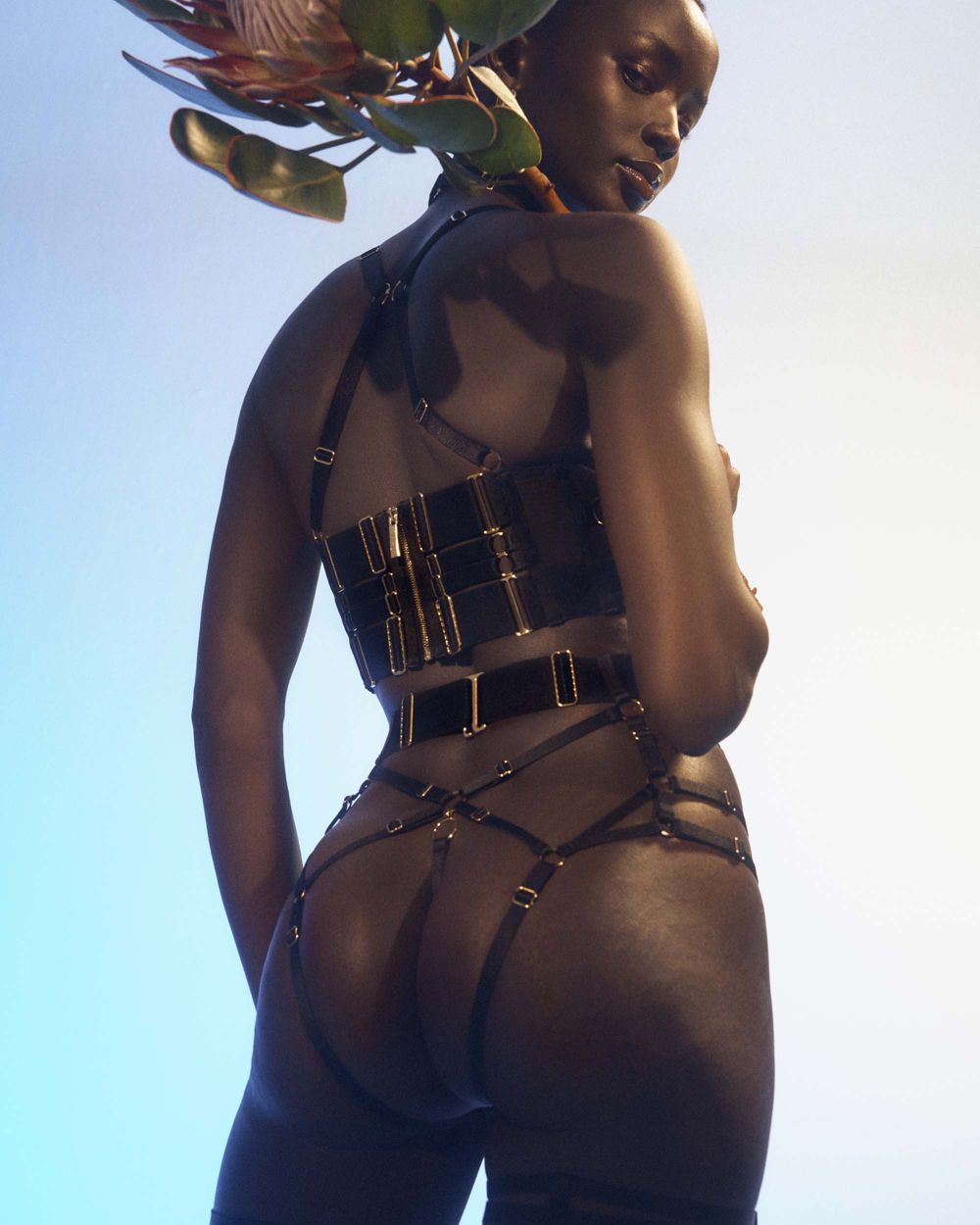 Bordelle Kora Multi-Style Harness Brief in black