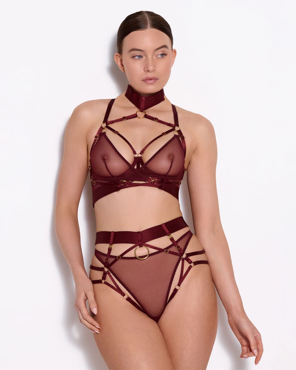 Bordelle Kora Multi-Style Harness Brief in red