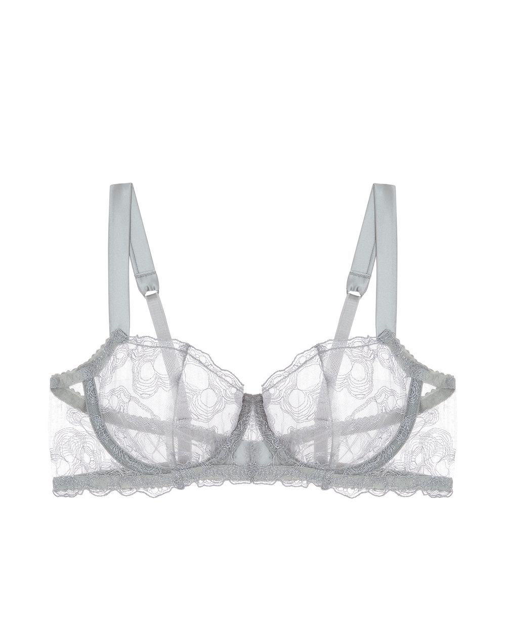 Fleur of England Sigrid Balcony Bra in gray