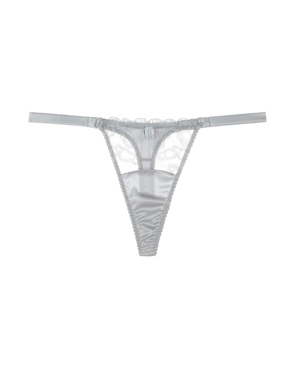 Fleur of England Sigrid Silk Side Thong in gray