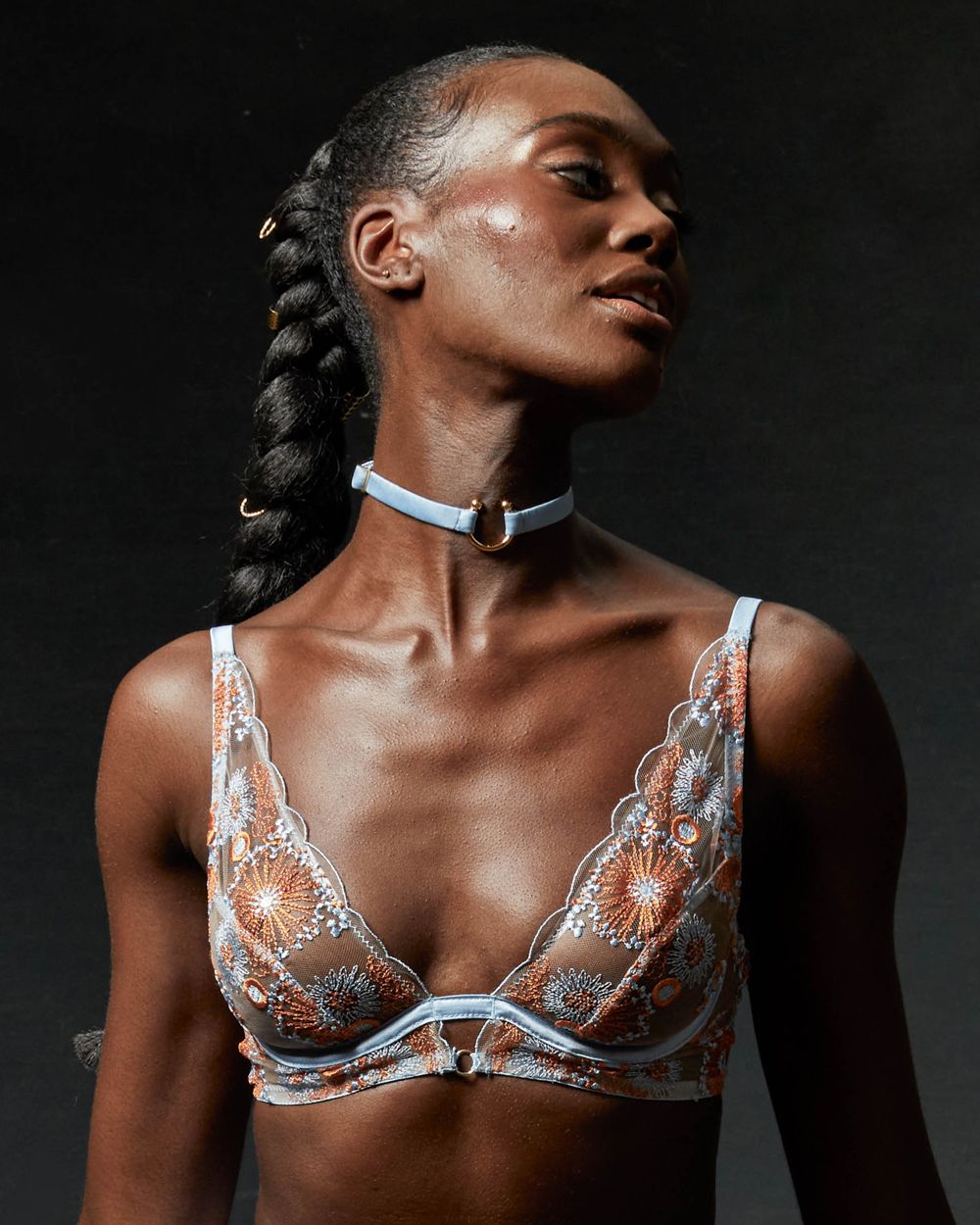 Studio Pia Lena Plunge Bra in blue