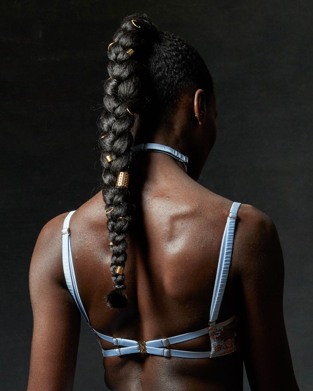 Studio Pia Lena Plunge Bra in blue