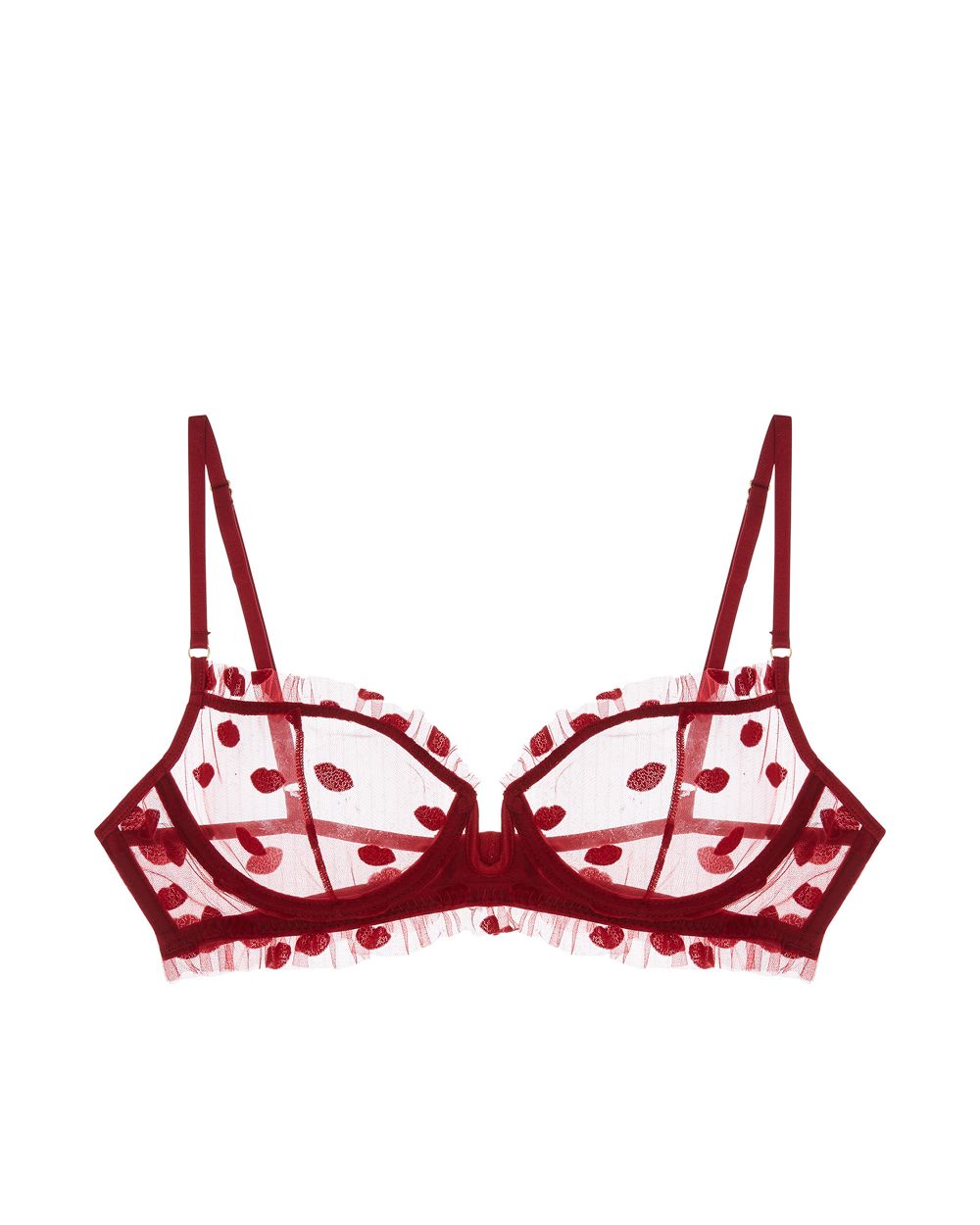 Le Petit Trou Bouche Underwire Bra in red
