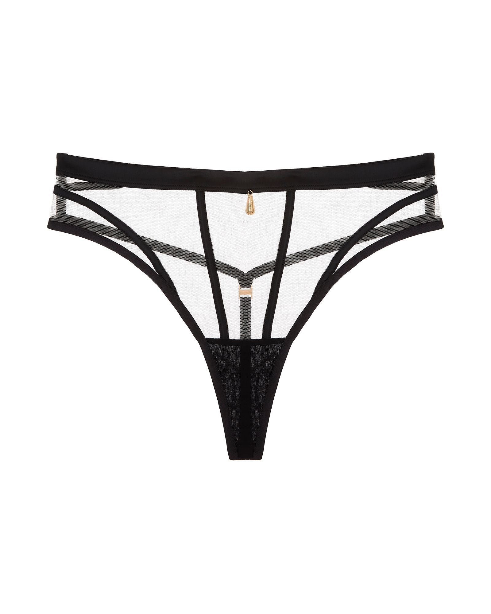 Bluebella Karina High Waist Thong in black