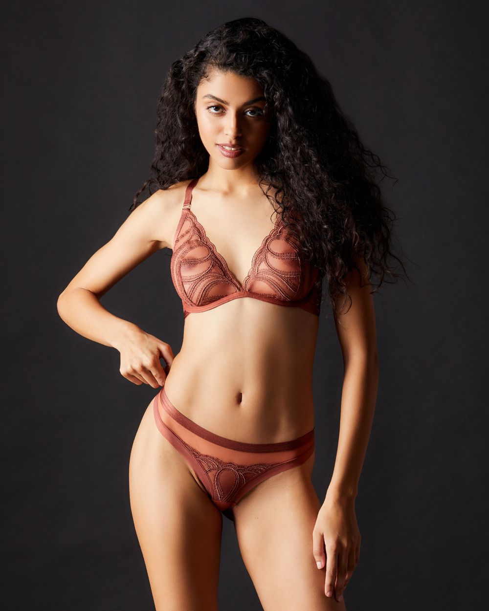 The Underargument For Giving Against Losing Plunge Bra in red