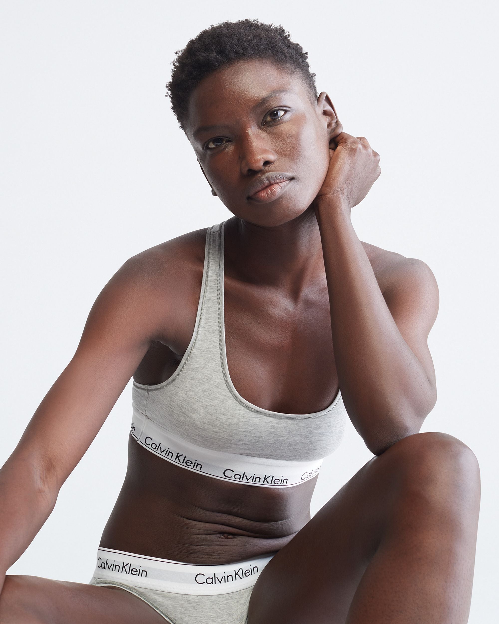 Calvin Klein Modern Cotton Bralette in gray