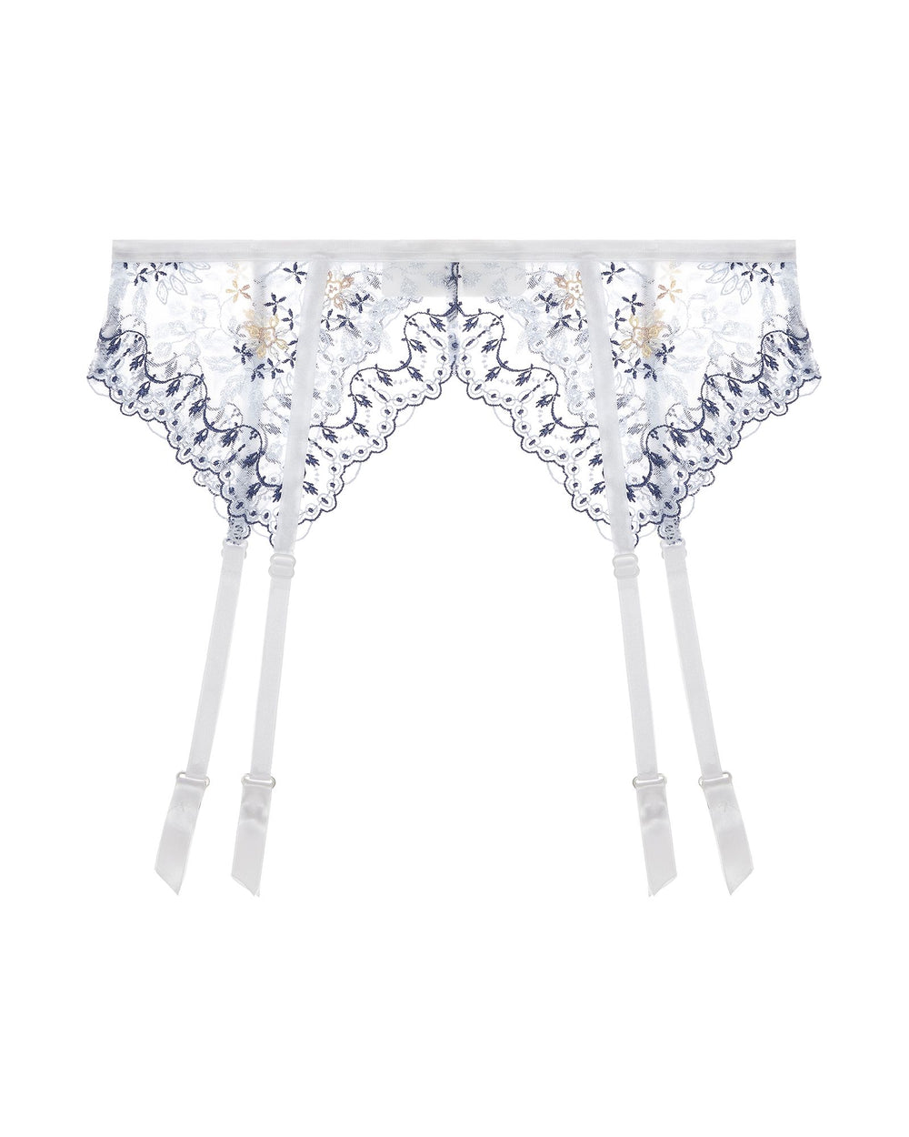 Cosabella Usha Garter Belt in white