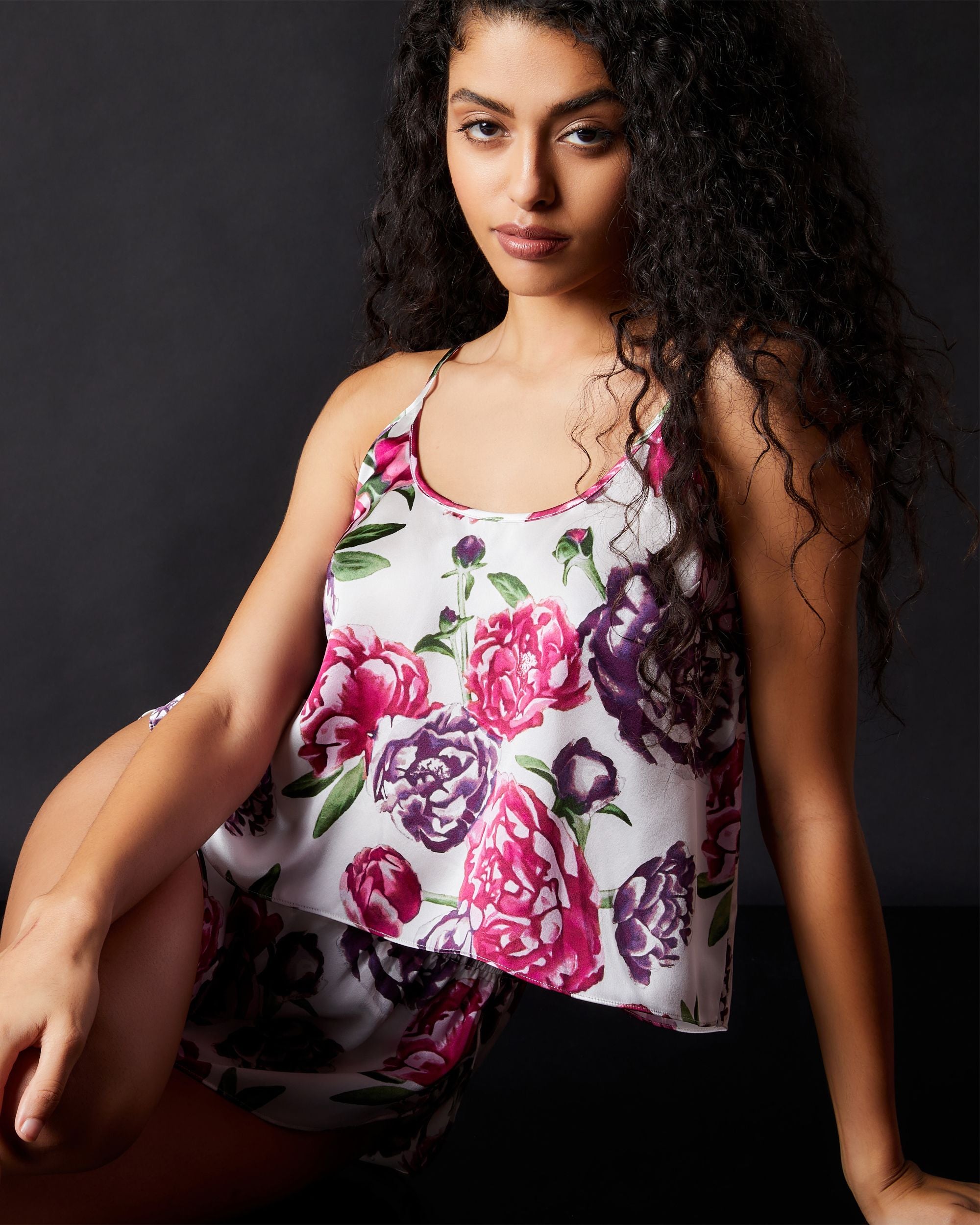 Journelle Celine Printed Tulip Shortie in pink