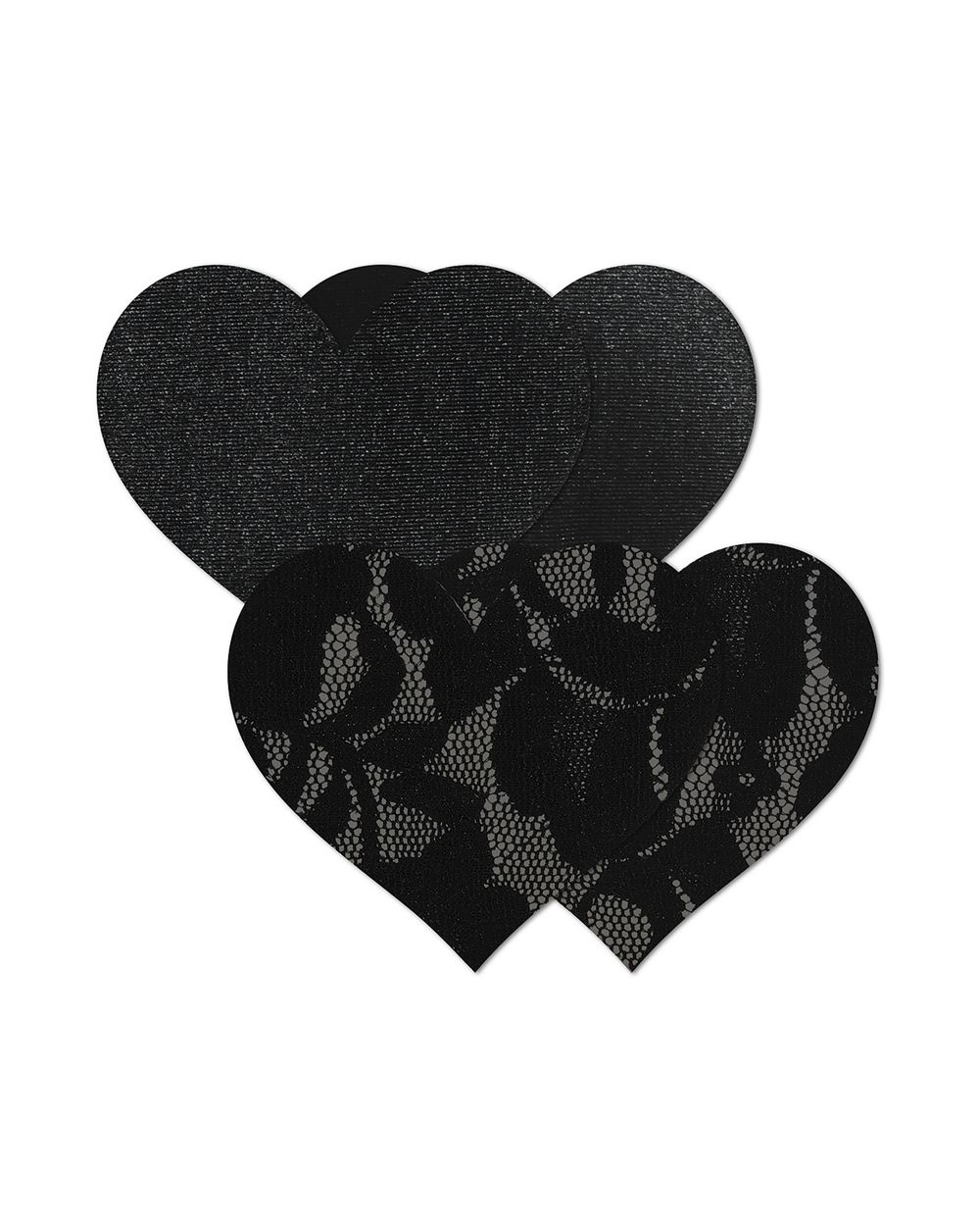 Nippies Bristols Six Heart Nipple Covers in black