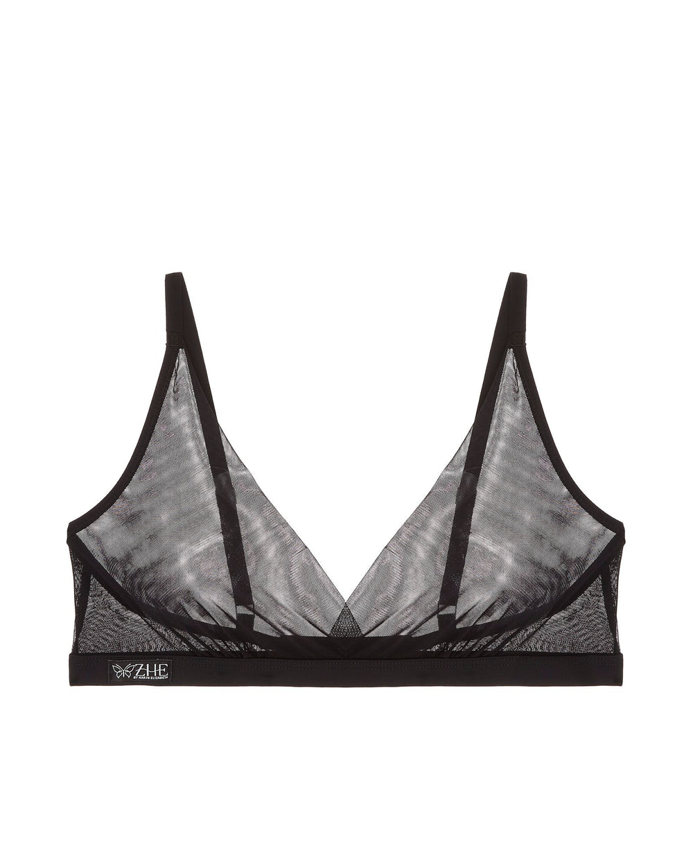 Zhe Bella Sheer Mesh Bralette in black