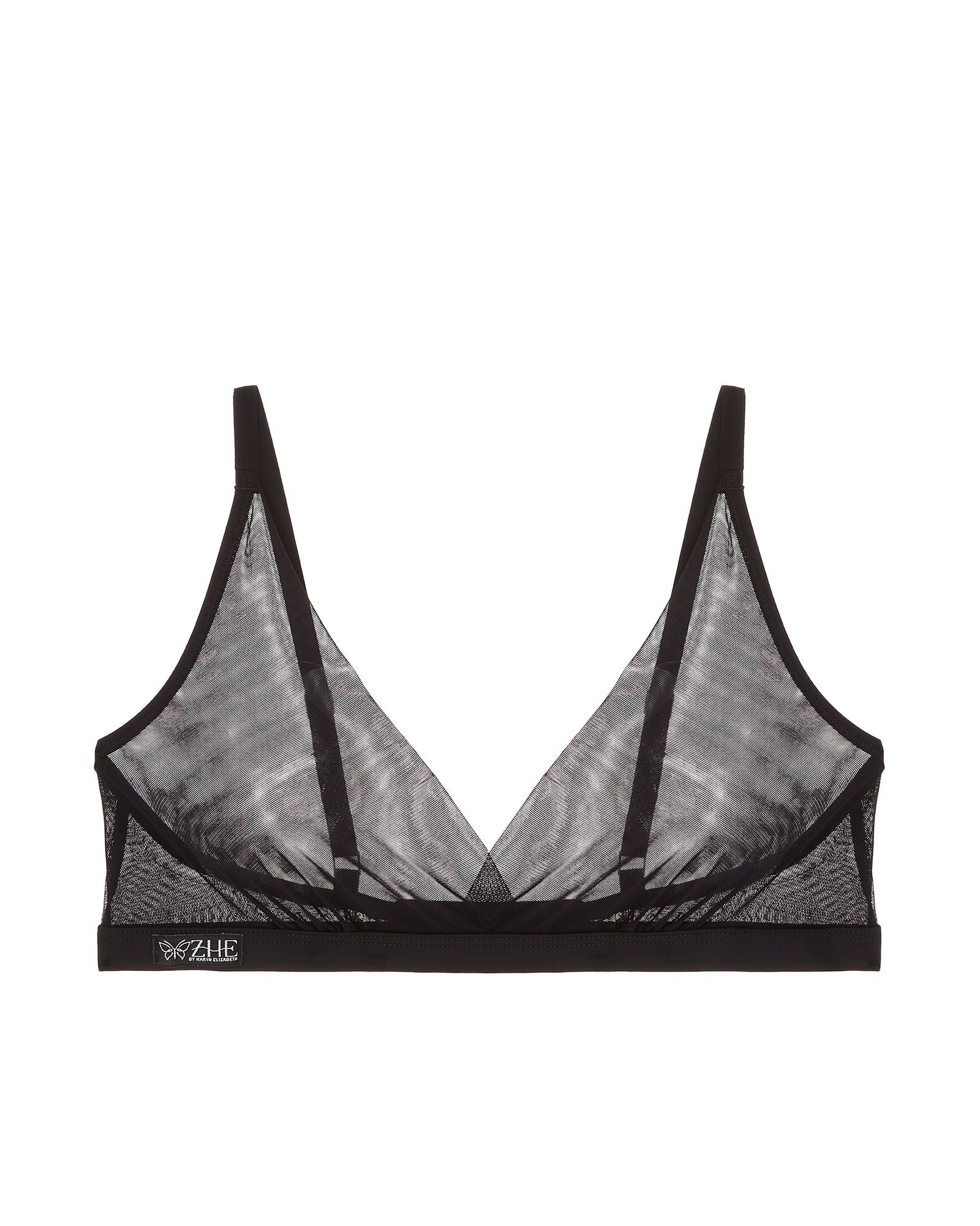 Zhe Bella Sheer Mesh Bralette in black