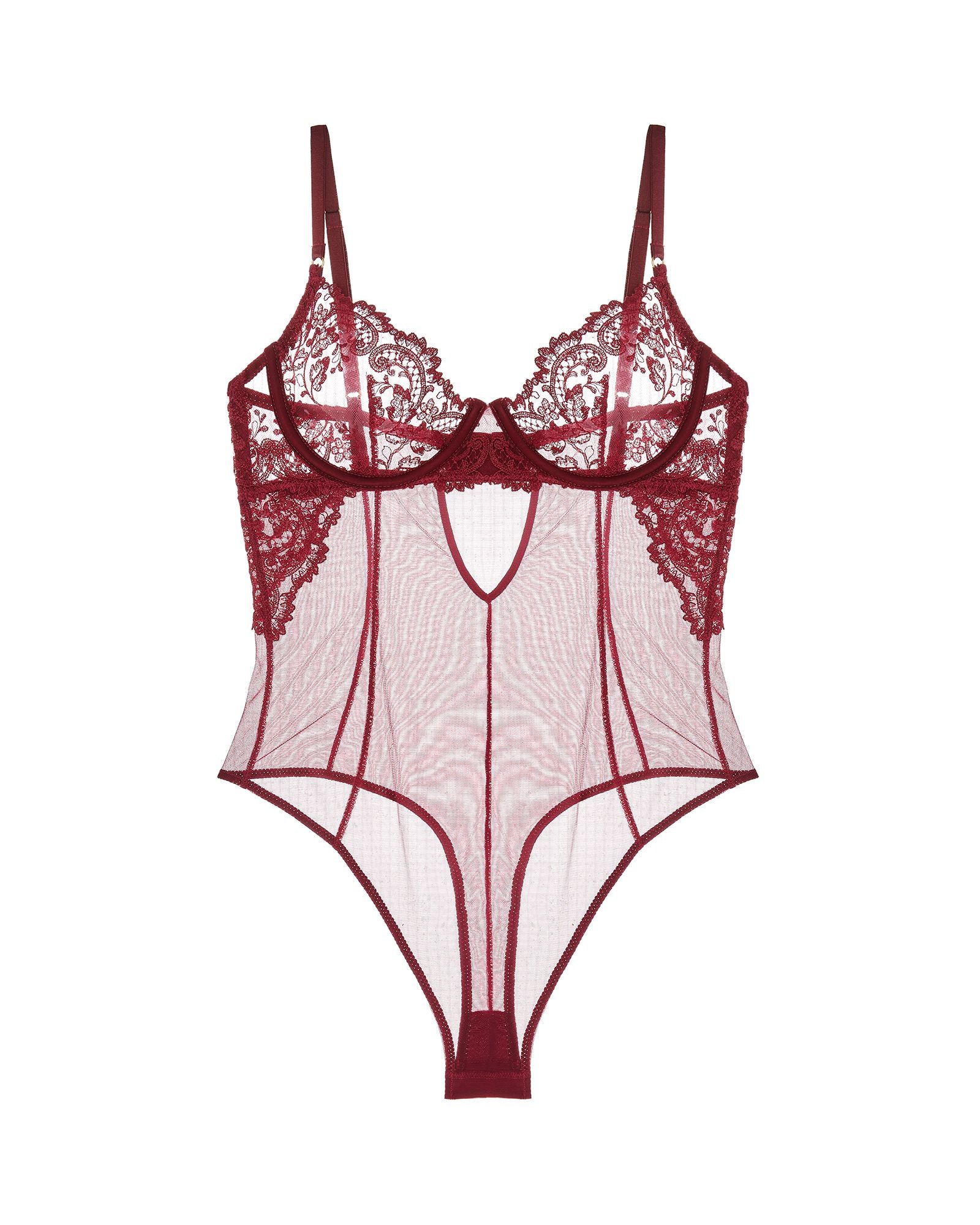 Kiki de Montparnasse Juliette Bodysuit in red