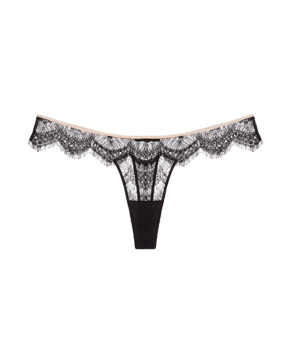Kiki de Montparnasse Art Deco Thong in black