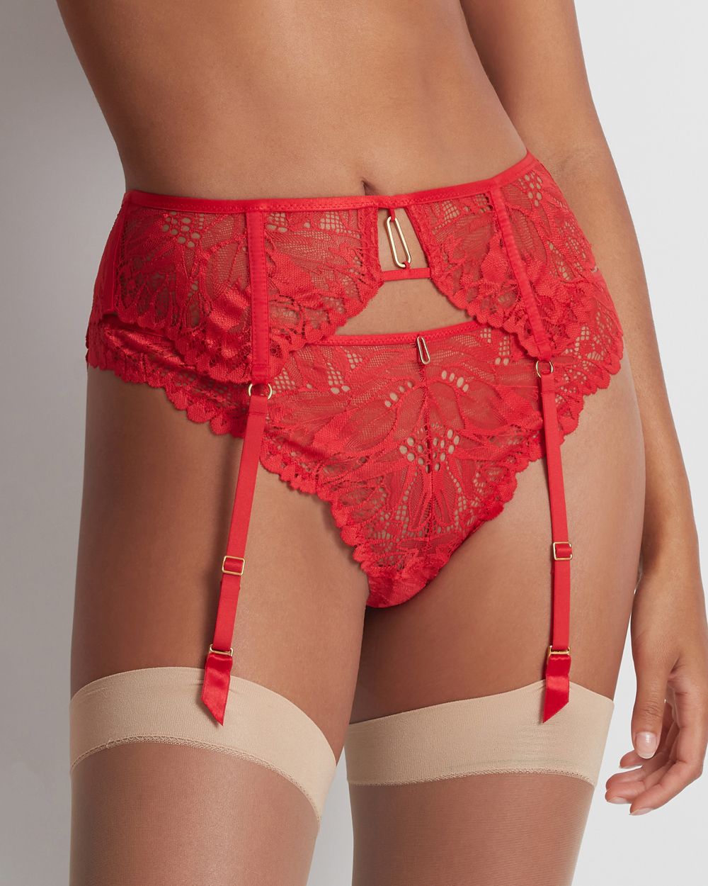 Aubade Flowermania Suspender in red