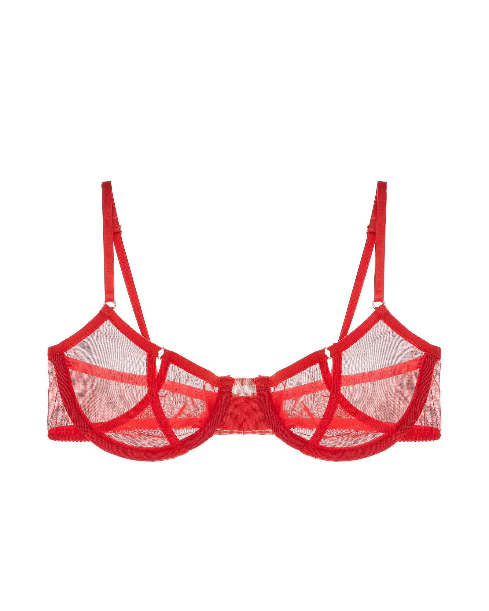 Only Hearts Whisper Coucou Underwire Bra in red