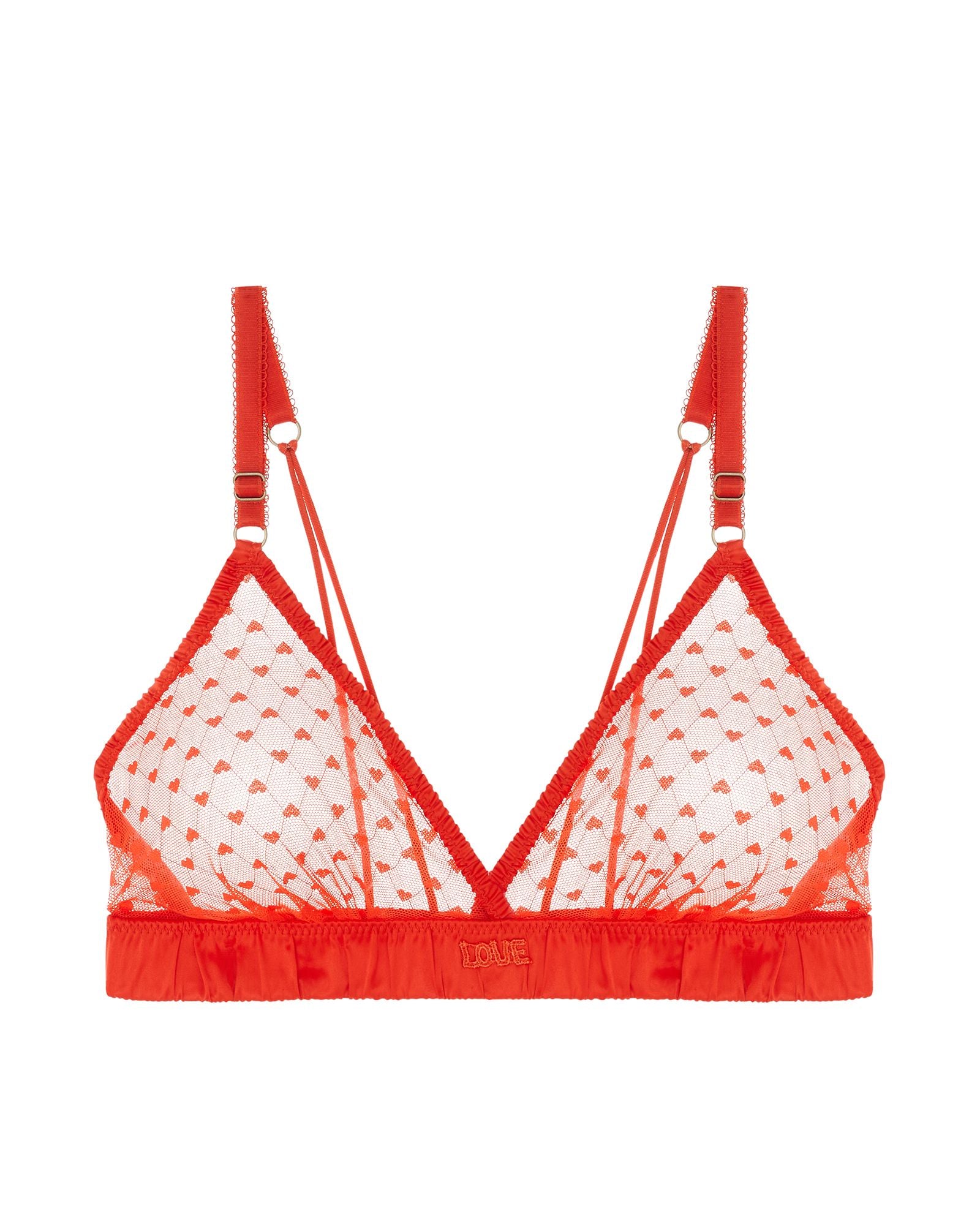 Love Stories Uma Mesh Bralette in red
