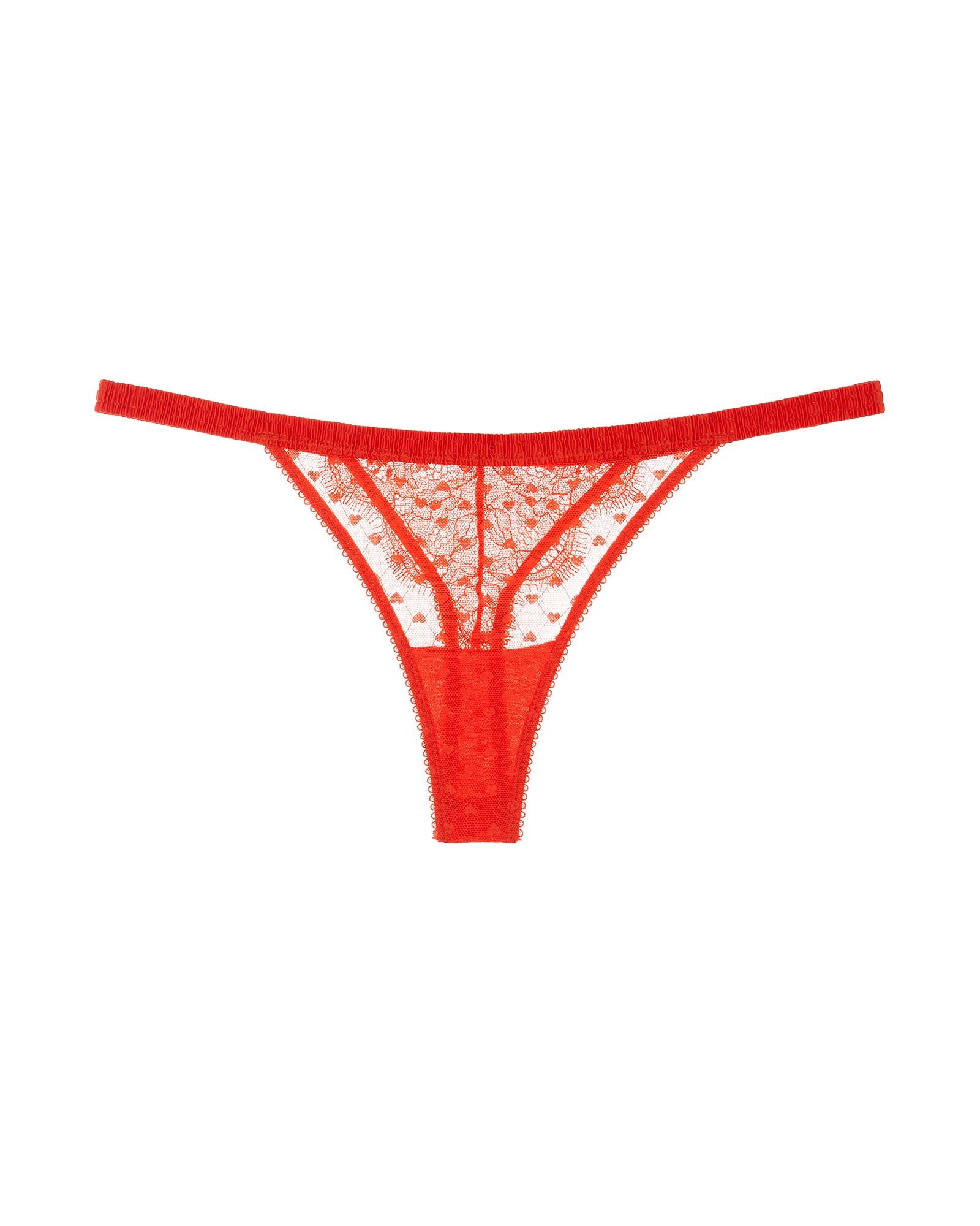 Love Stories Room Service Mesh Thong in red