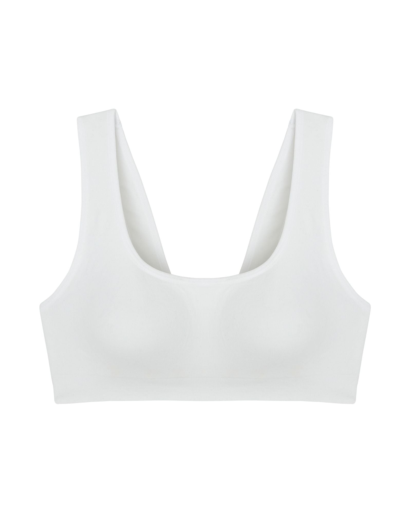 OnGossamer Cabana Cotton Seamless Easy Tank Bralette in white