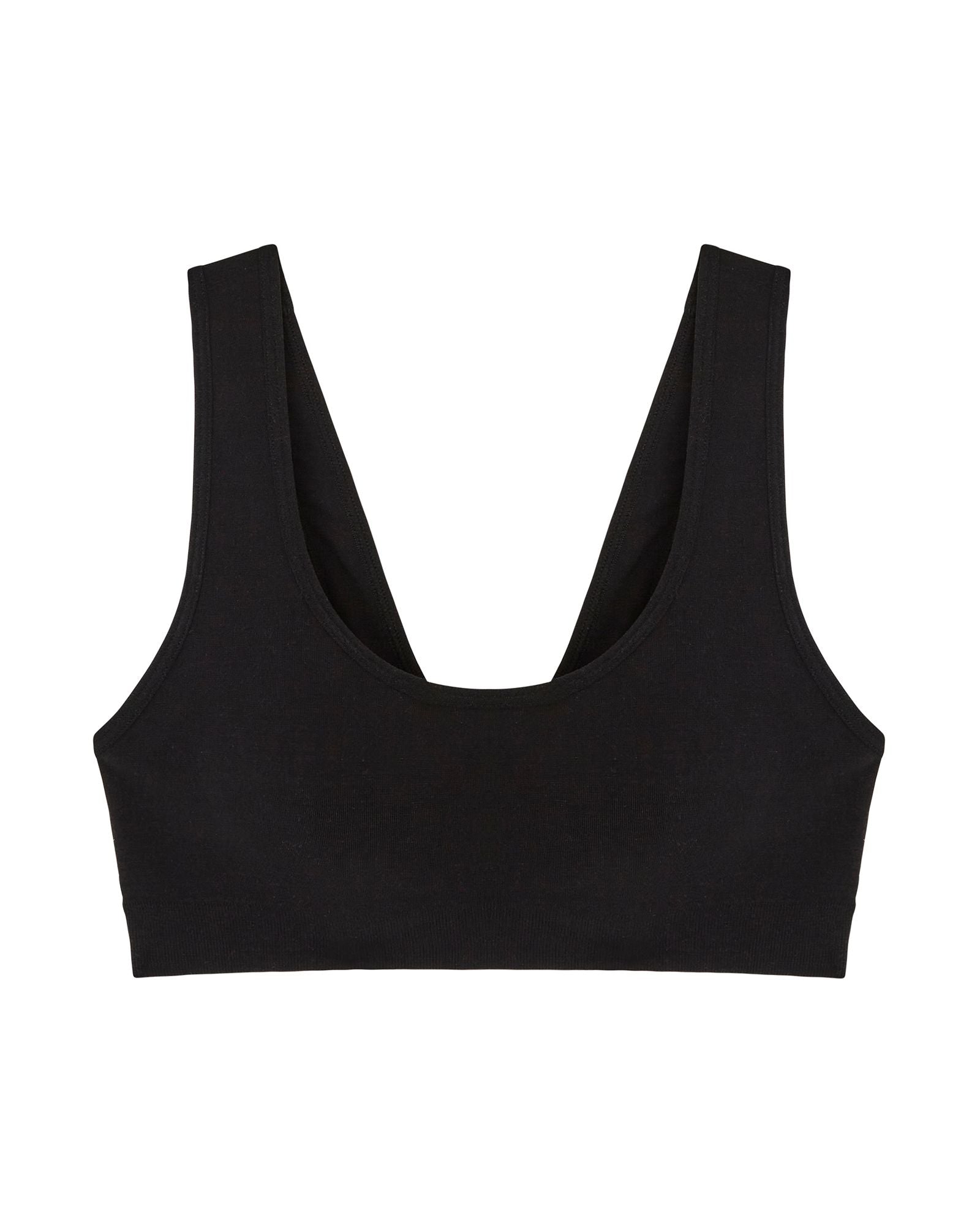 OnGossamer Cabana Cotton Seamless Easy Tank Bralette in black