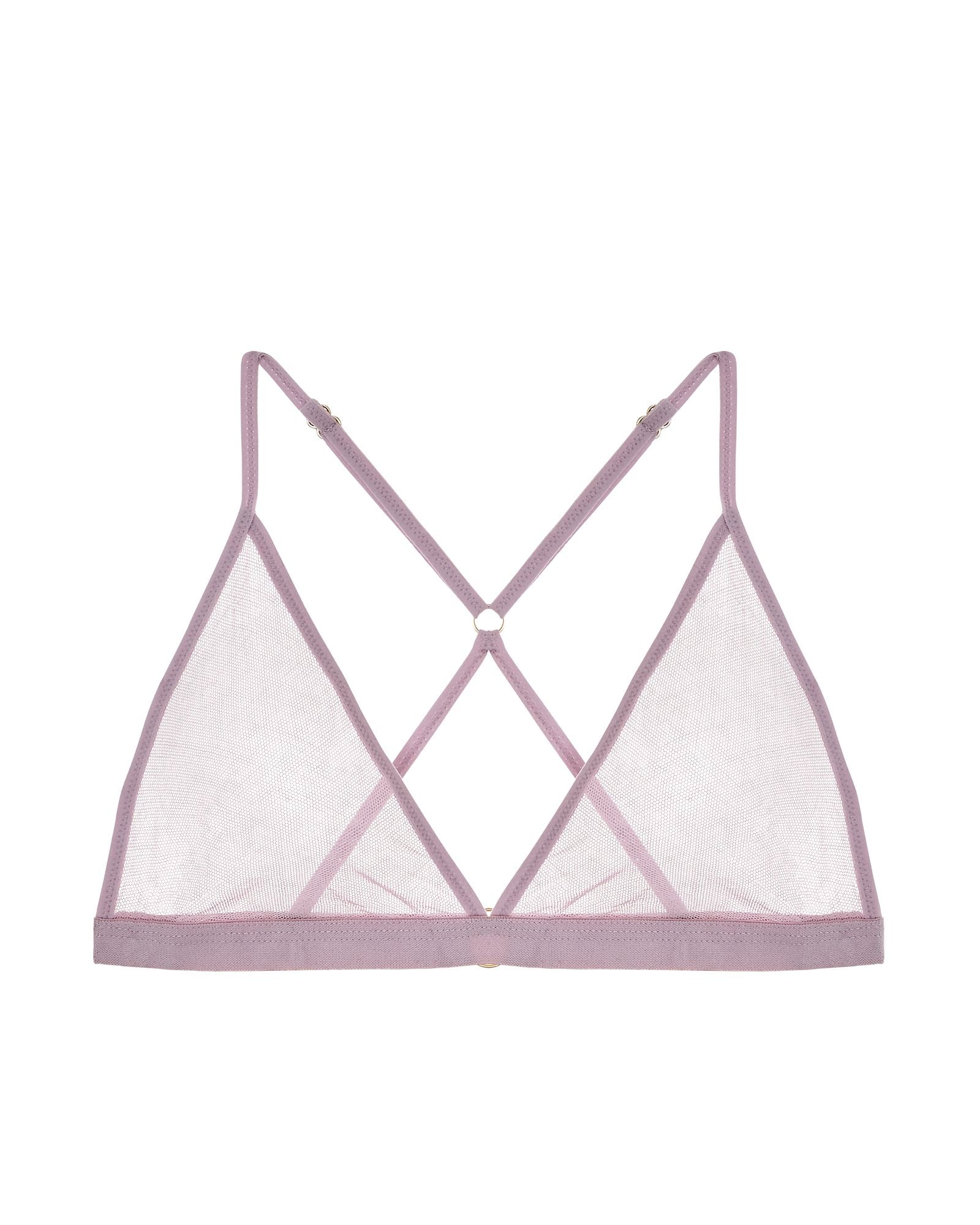 Skin Odelyn Cotton Tulle Triangle Bra in pink