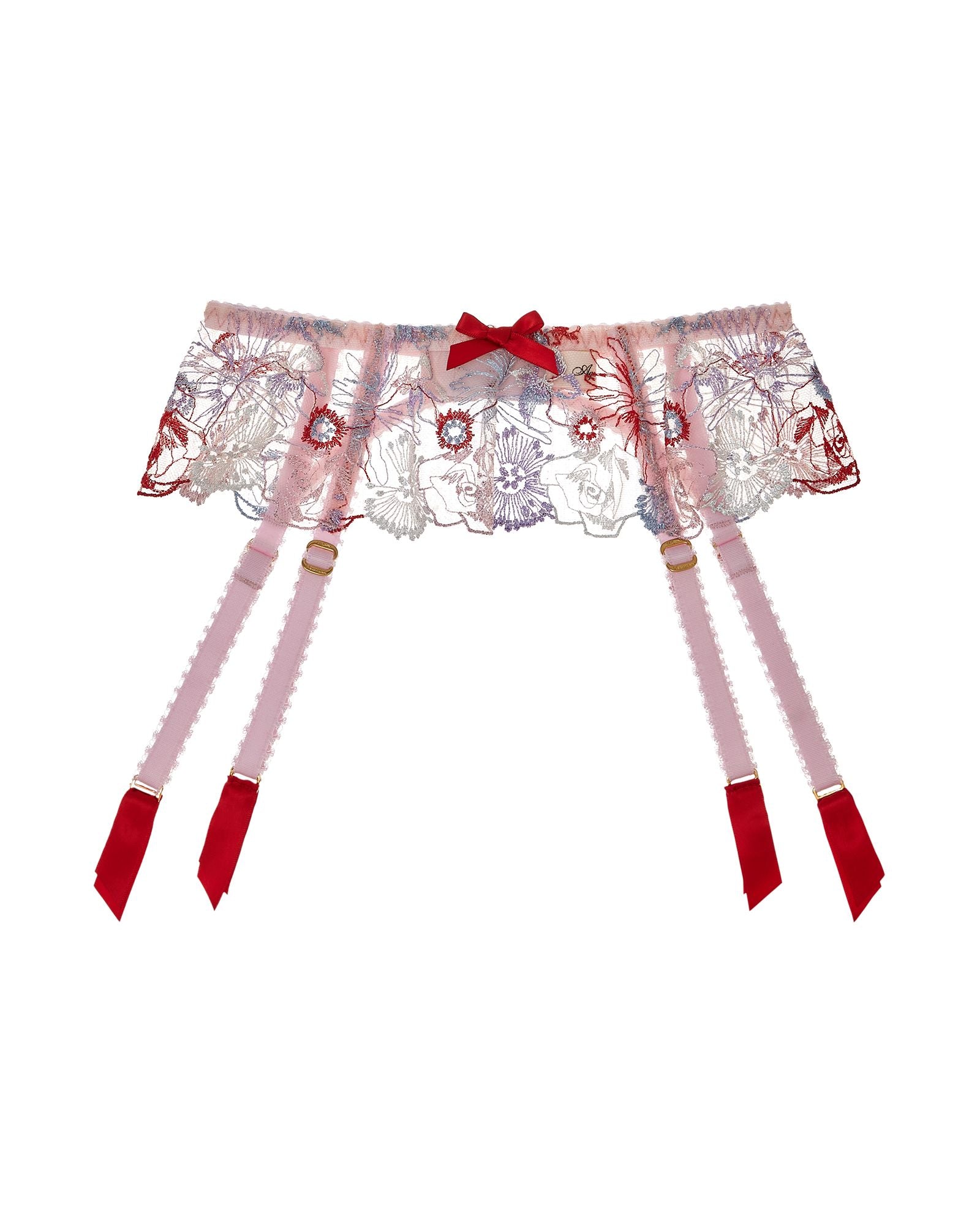 Zuri Lace Suspender In Pink On Sale