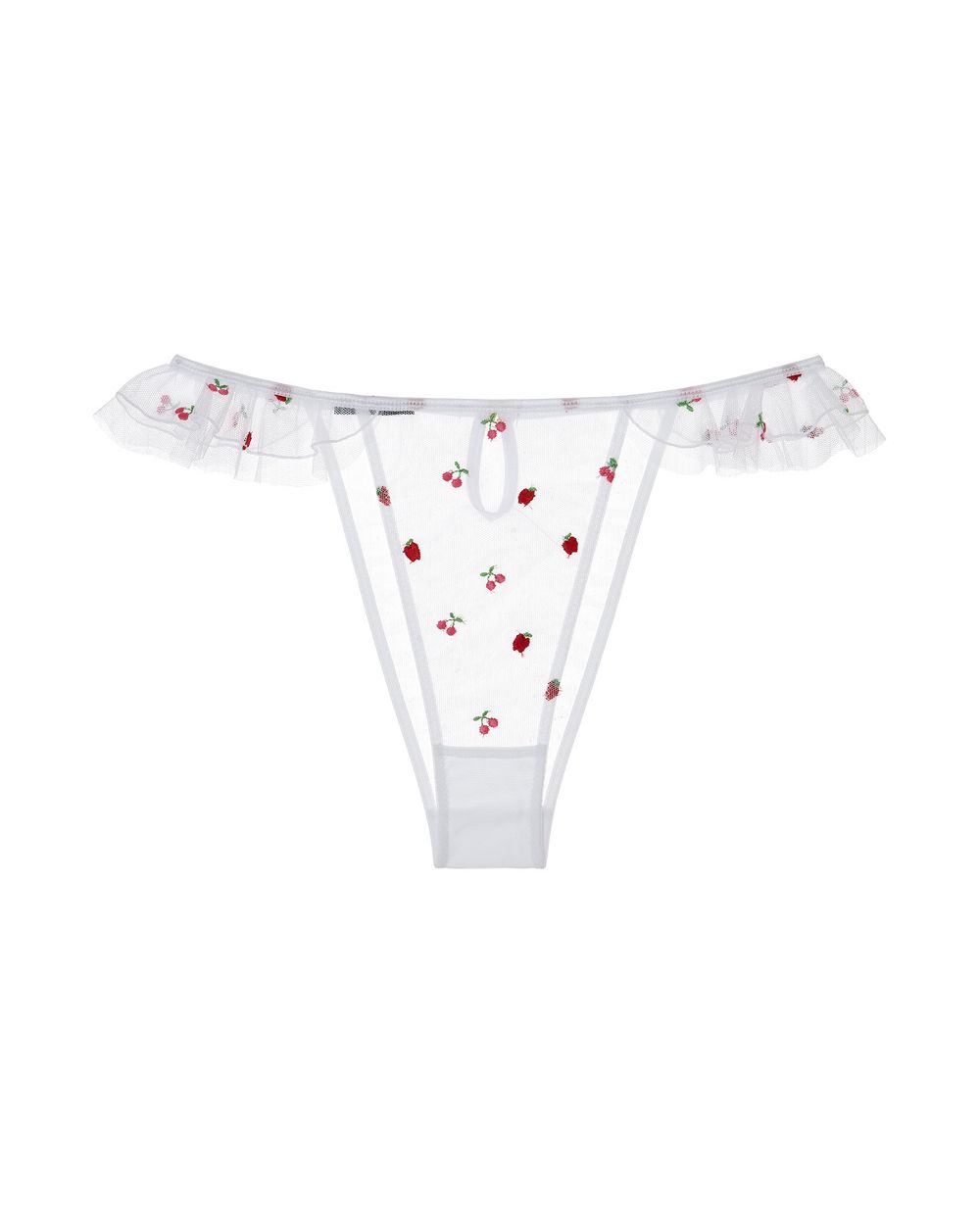 Le Petit Trou Pomme Briefs With Frills in white