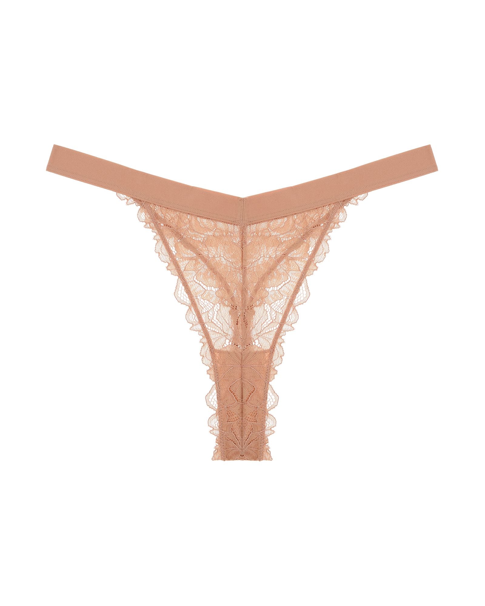 Free People Intimately FP Everyday Lace Thong in beige