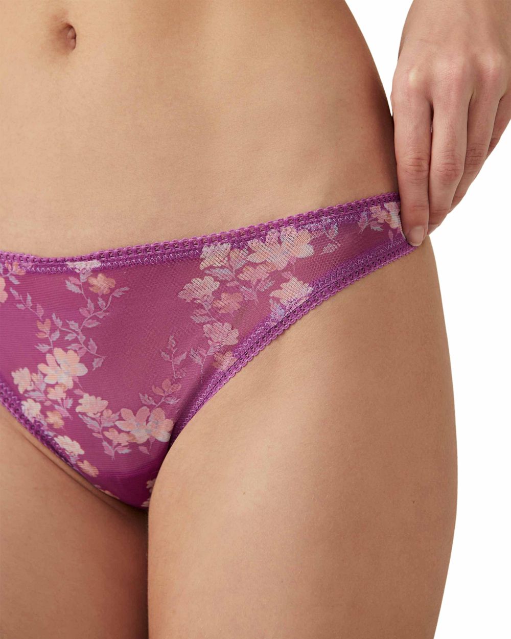 Free People Intimately FP Printed Hide & Seek Thong in purple