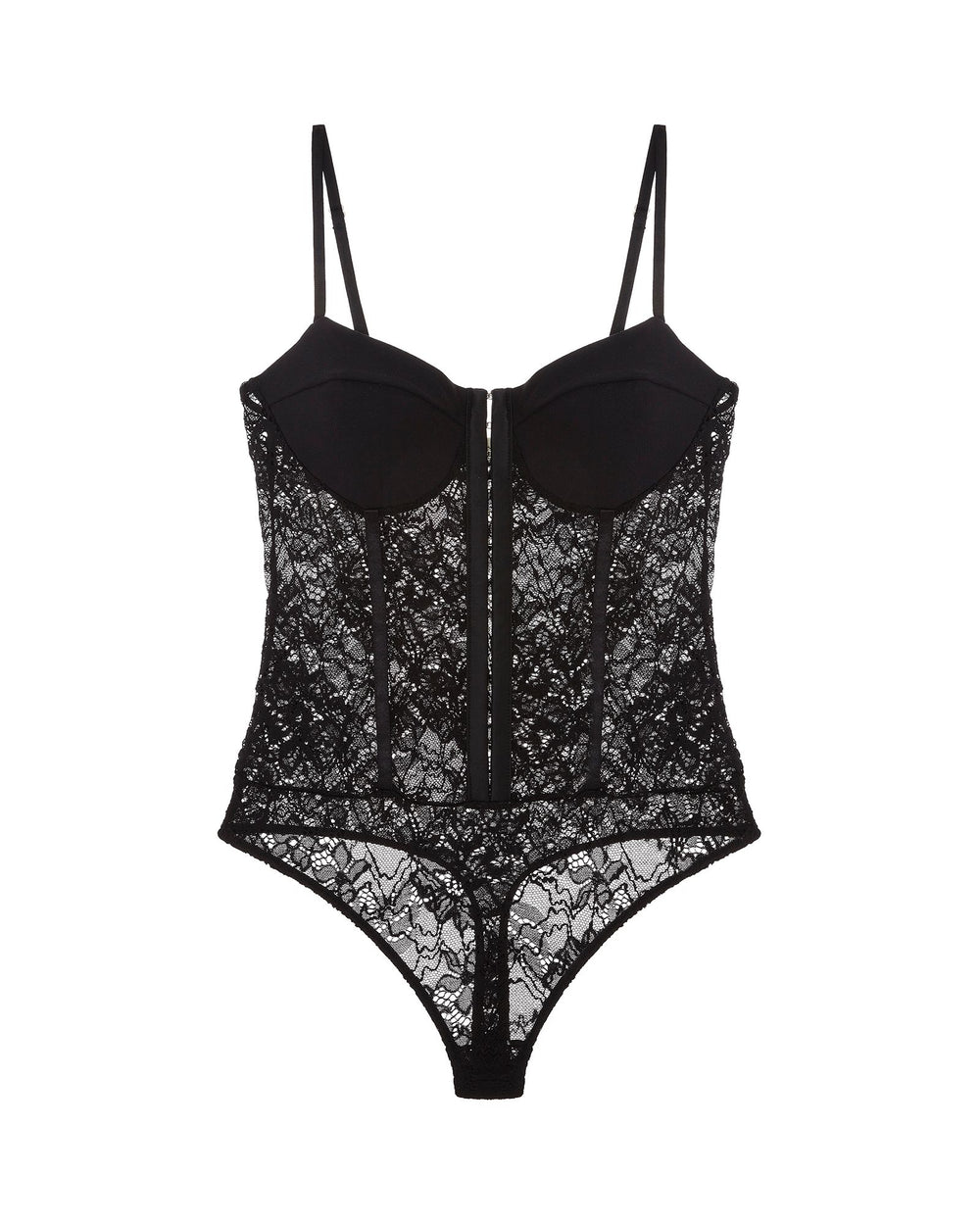 Free People Intimately FP Lace Night Rhythm Bodysuit in black