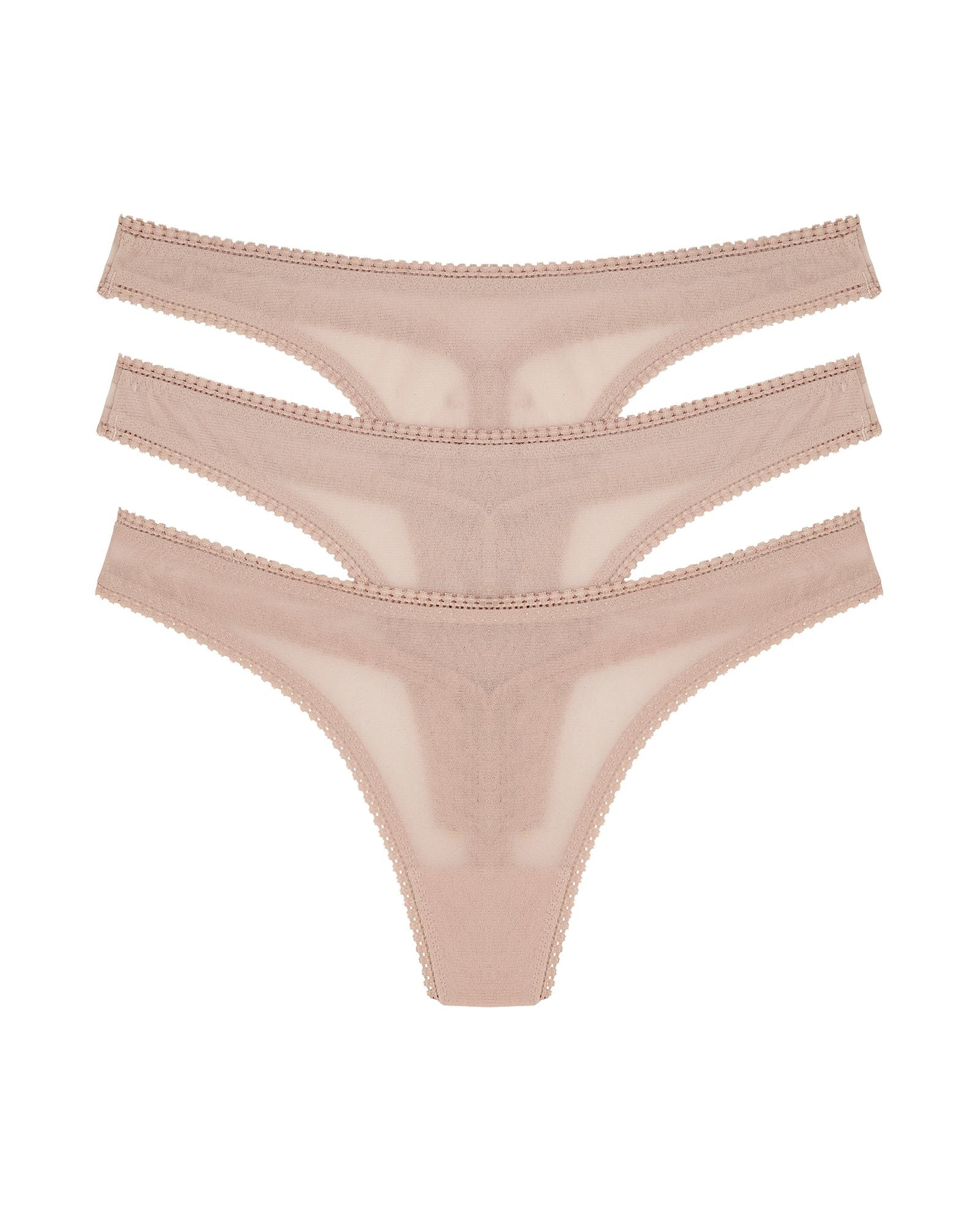 OnGossamer Mesh Hip-G 3 Pack in beige