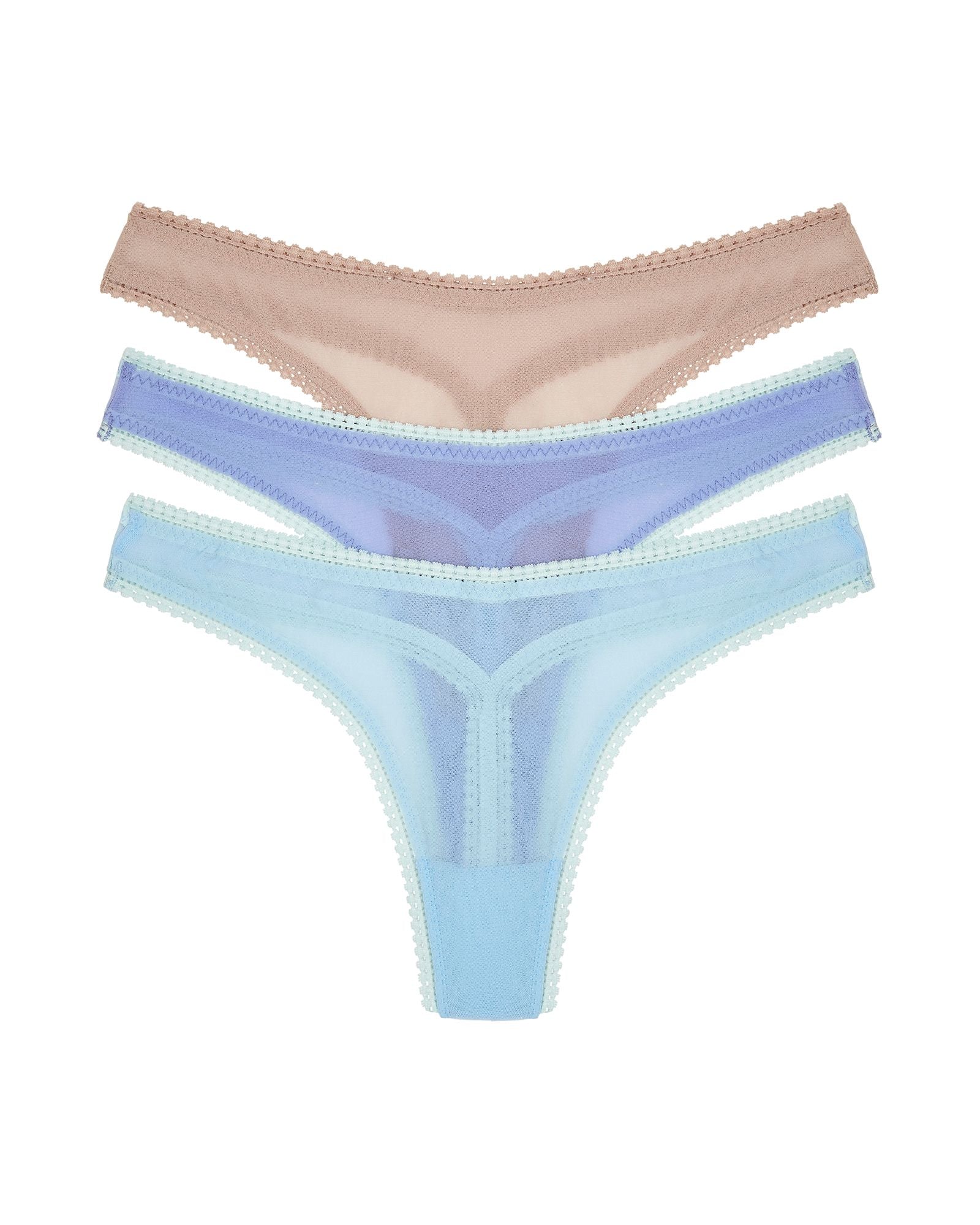 OnGossamer Mesh Hip-G 3 Pack in blue