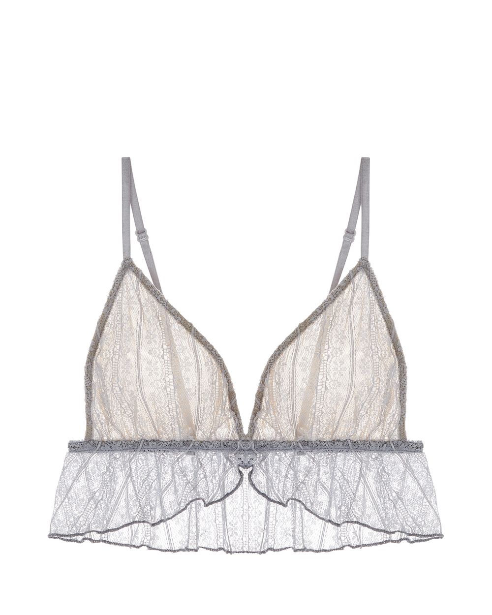 Only Hearts Alicia Side Ruffle Bralette in blue