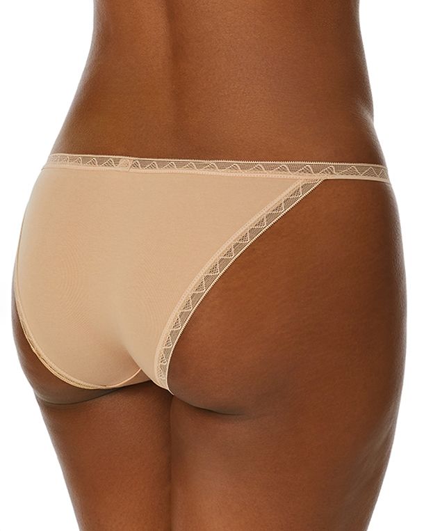 OnGossamer Cabana Cotton String Bikini in beige