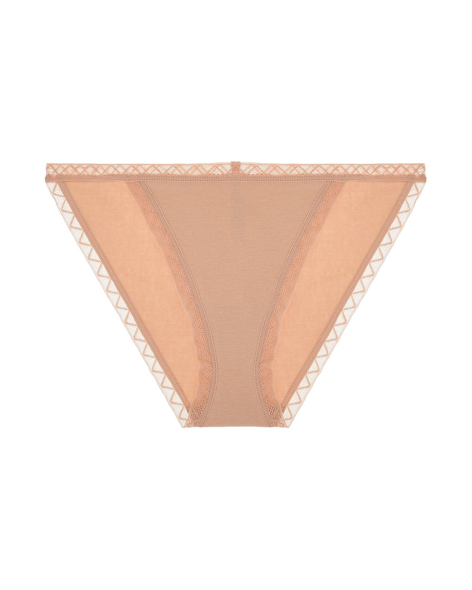 OnGossamer Cabana Cotton String Bikini in beige
