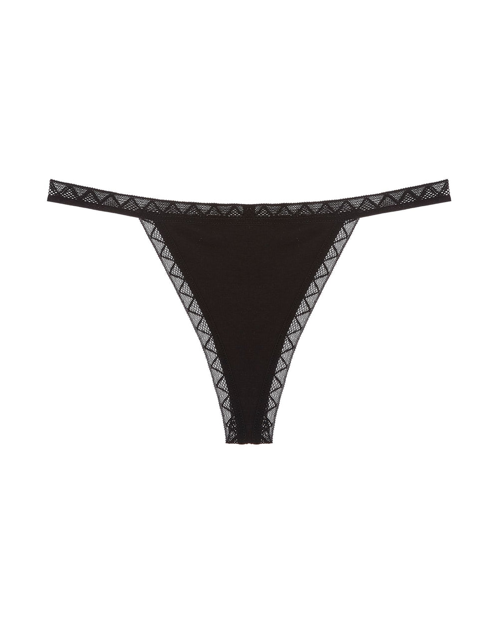 OnGossamer Cabana Cotton String Thong in black