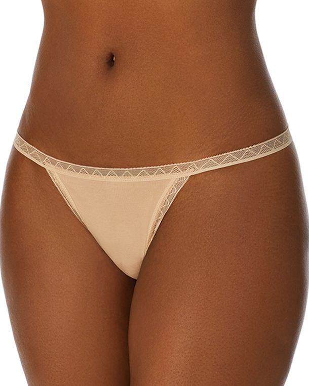 OnGossamer Cabana Cotton String Thong in beige