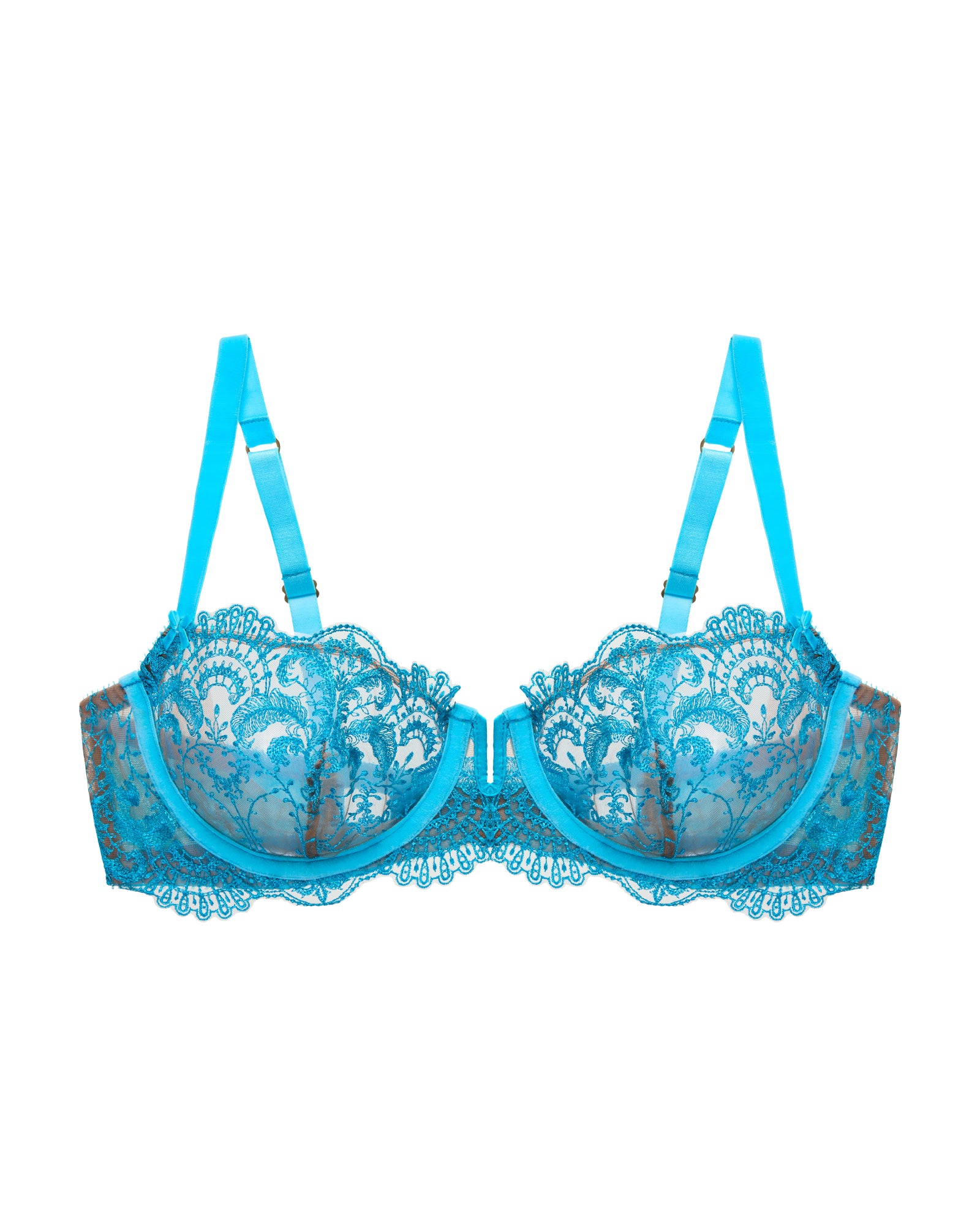 Dita Von Teese Nom De Plume Balconette Bra in Blue On Sale | Journelle