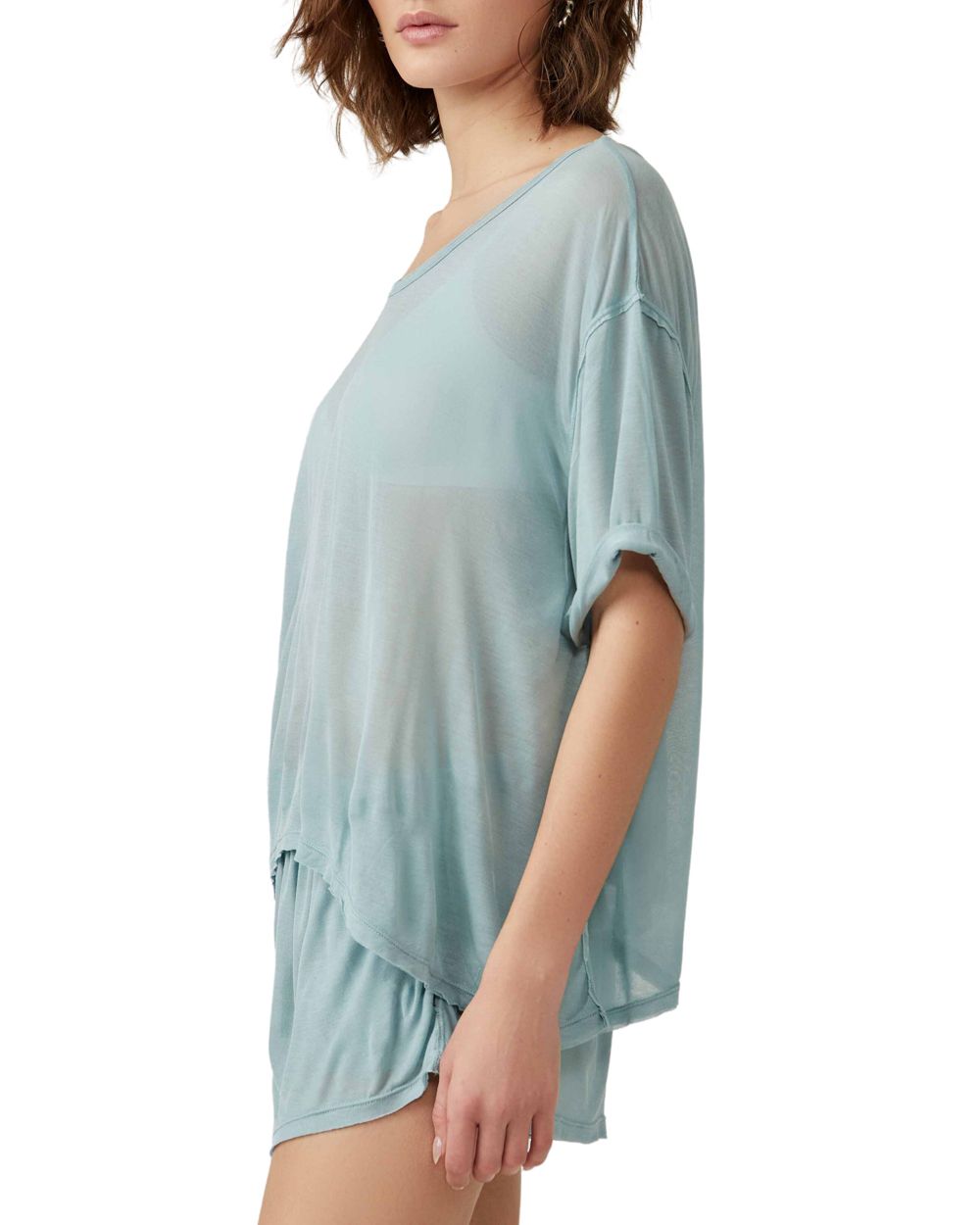 Free People Intimately FP Have To Have It Short Lounge Set in blue