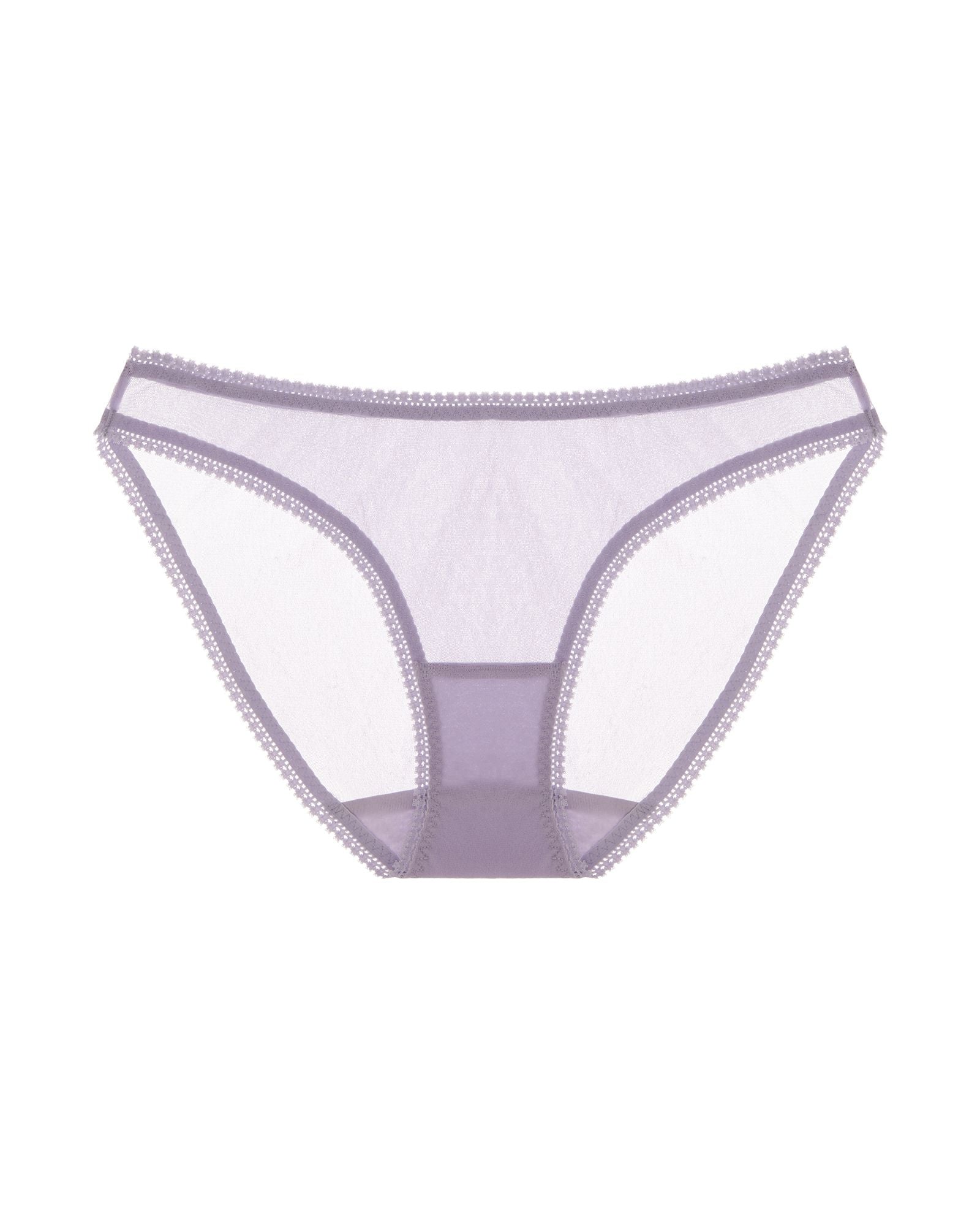 OnGossamer Solid Mesh Hip Bikini in purple