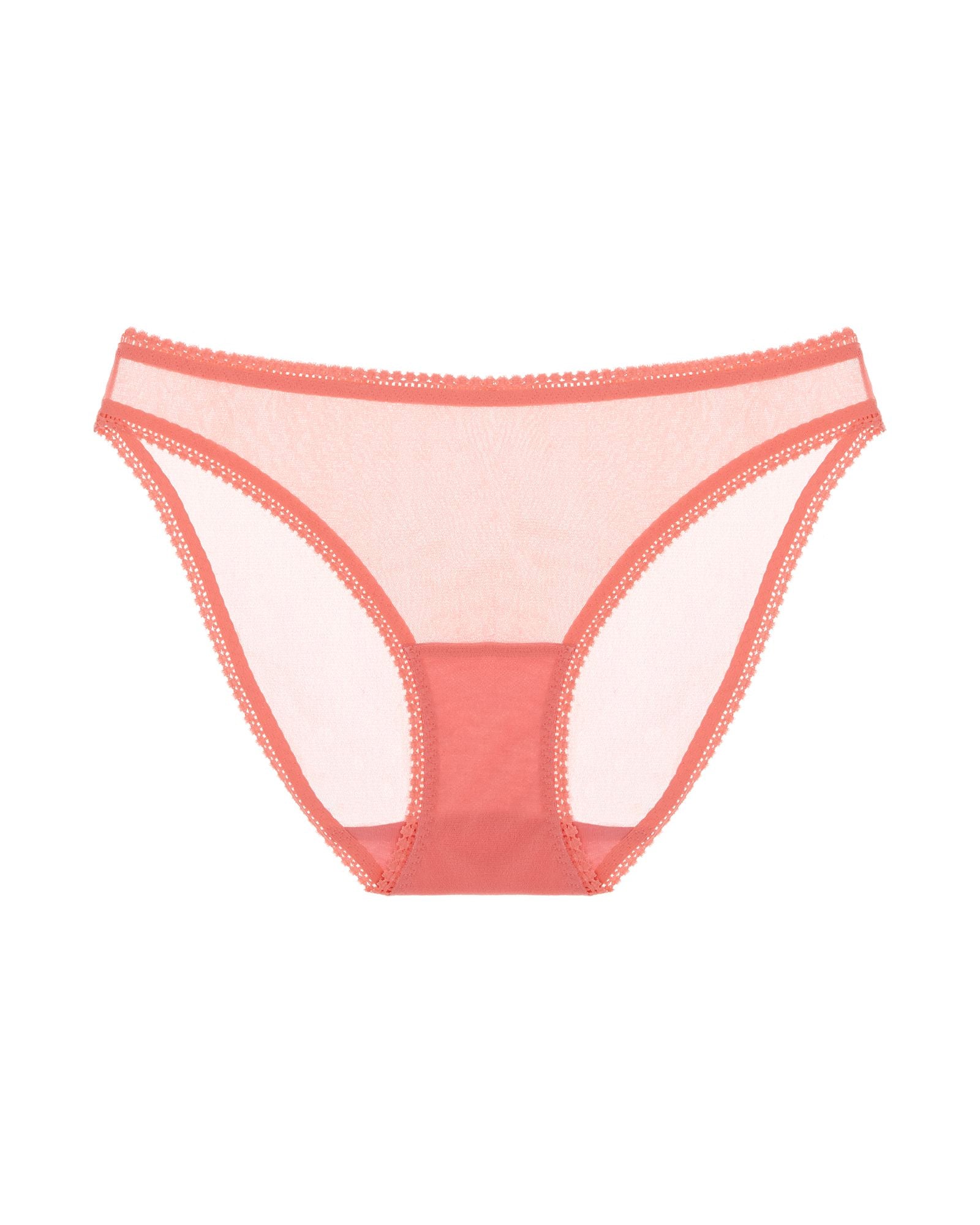 OnGossamer Solid Mesh Hip Bikini in pink