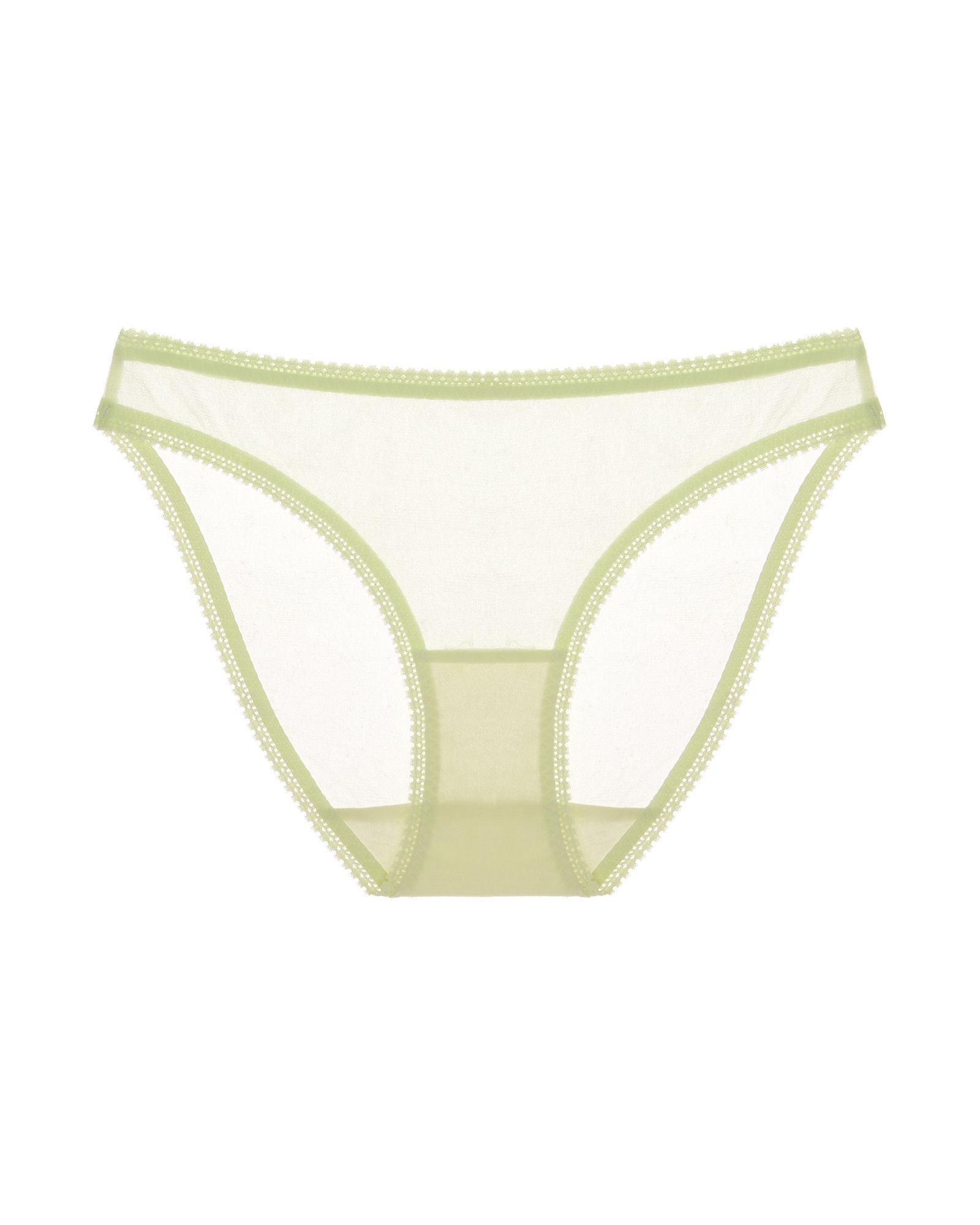 OnGossamer Solid Mesh Hip Bikini in green