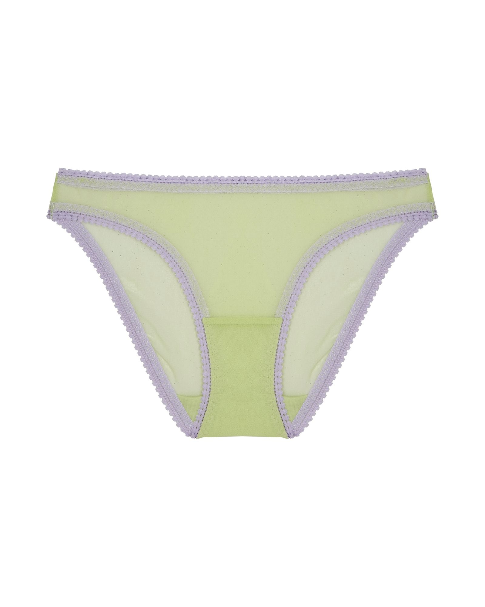 OnGossamer Solid Mesh Hip Bikini in green